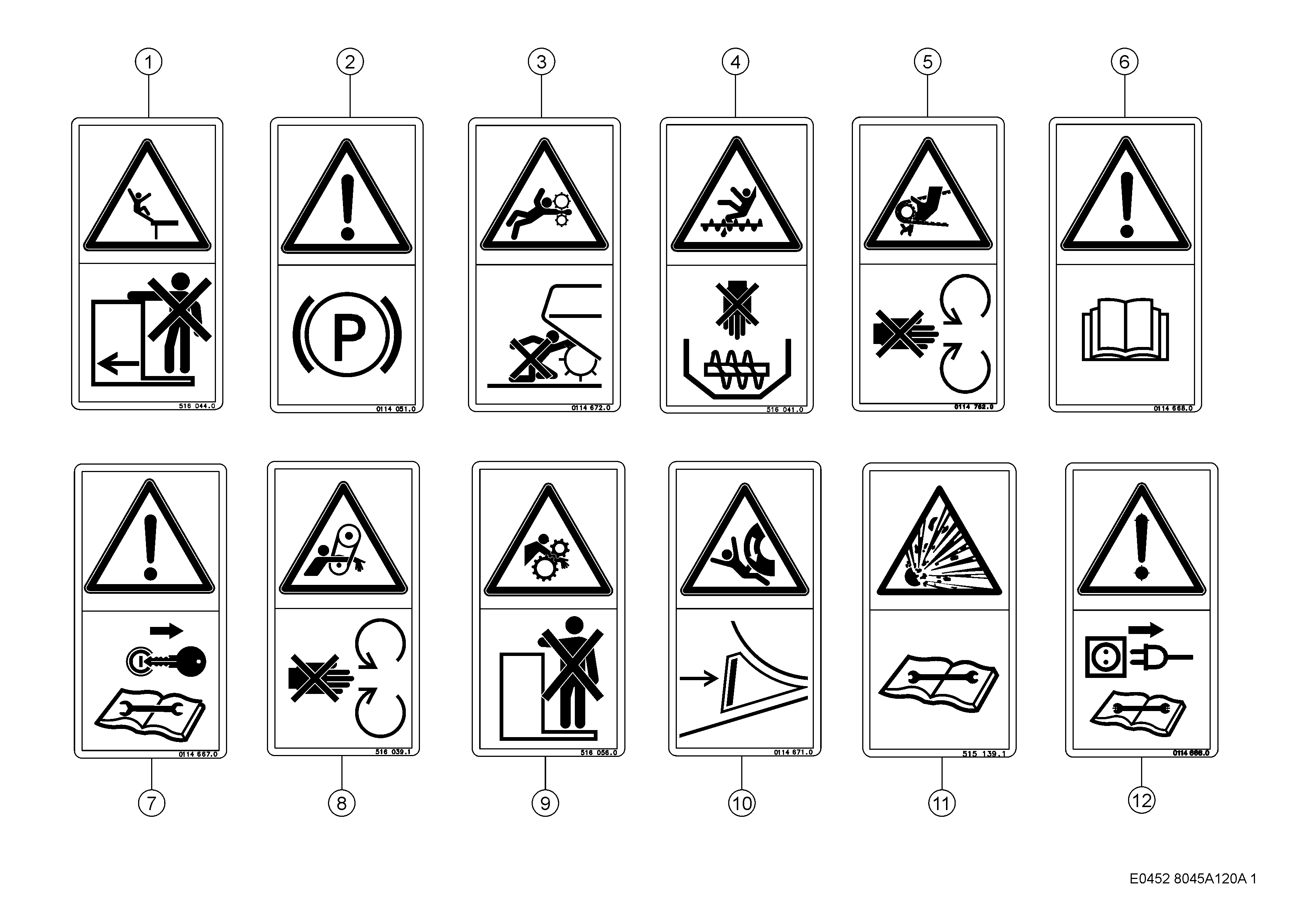 E0452 E0452 023 120 WARNING STICKER d1 05a42c46