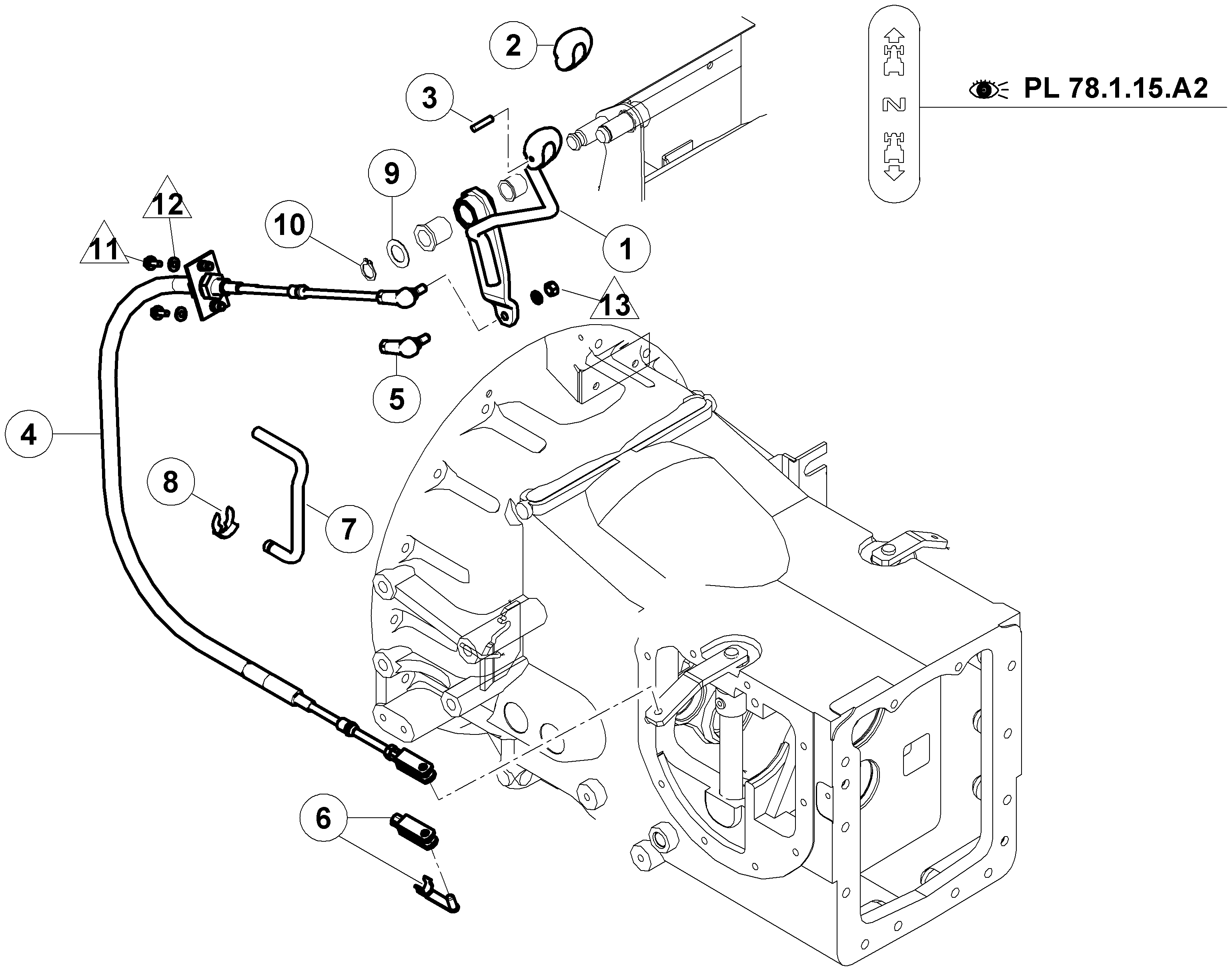 ZT639 054 100 EXTERNAL SWITCHING SHIFTING INTO REVERSE d1