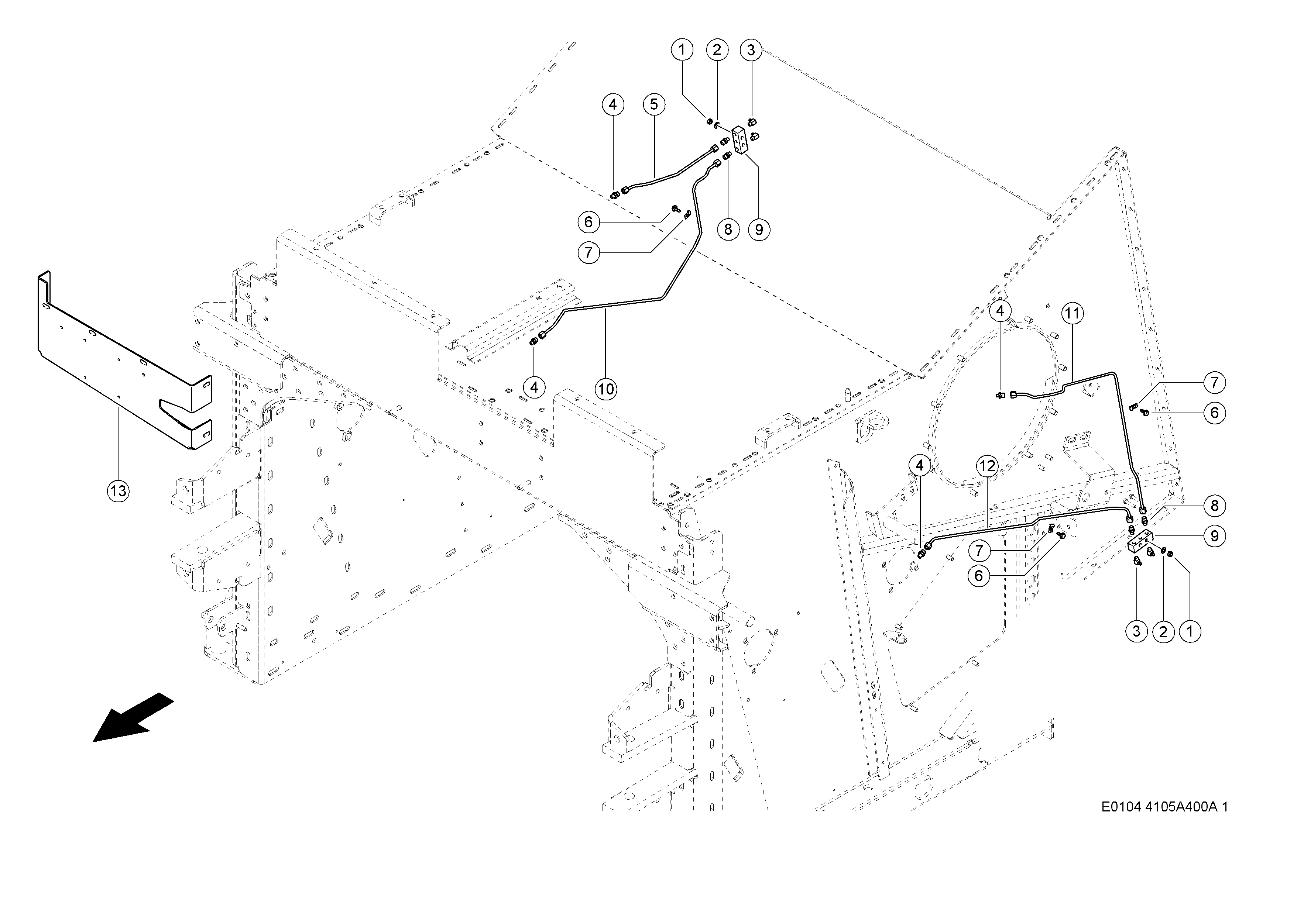 E0104 032 209f28 400 LUBRICATION LINES d1