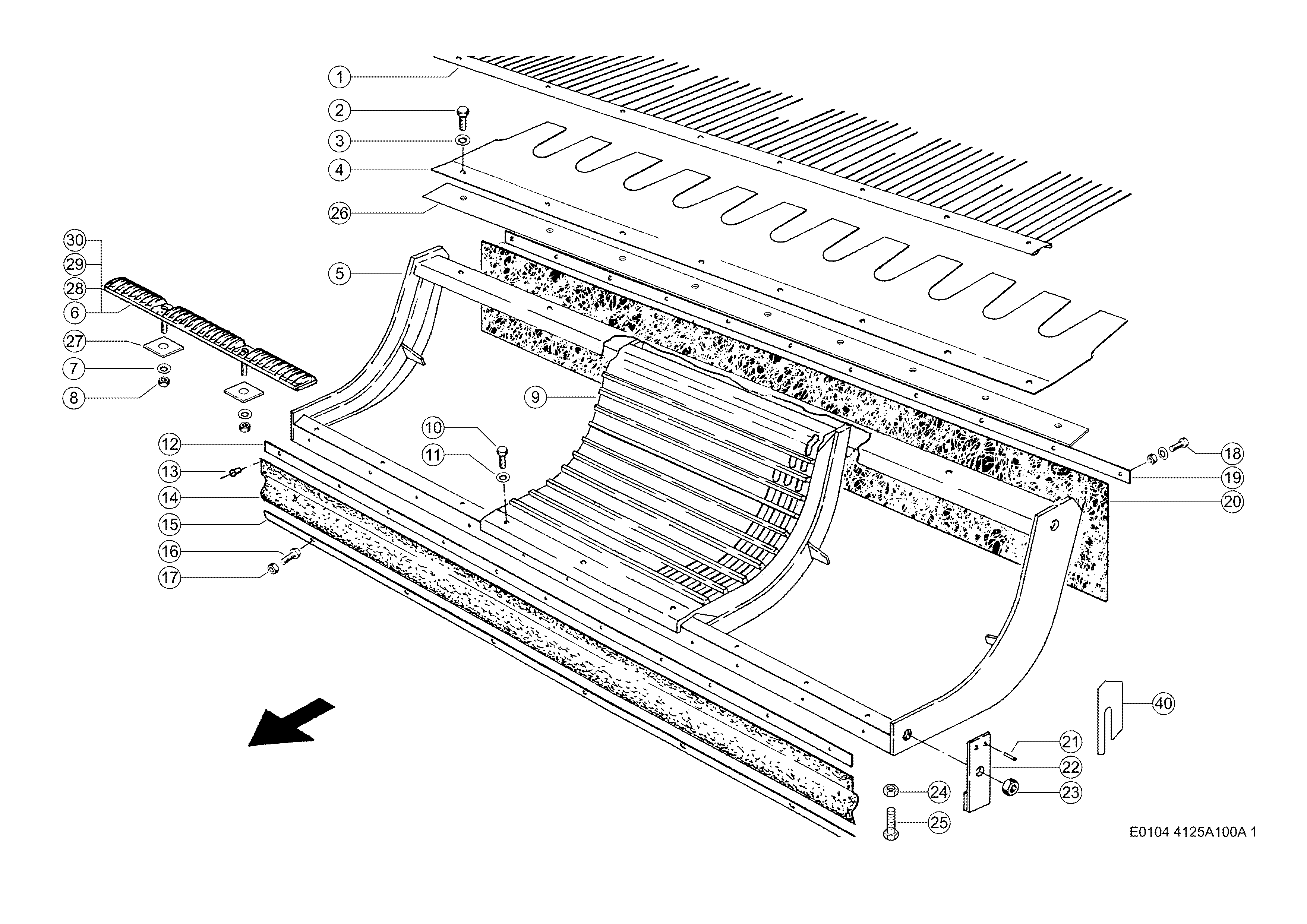 E0104 038 4c4b7b 100 THRESHING CONCAVE d1