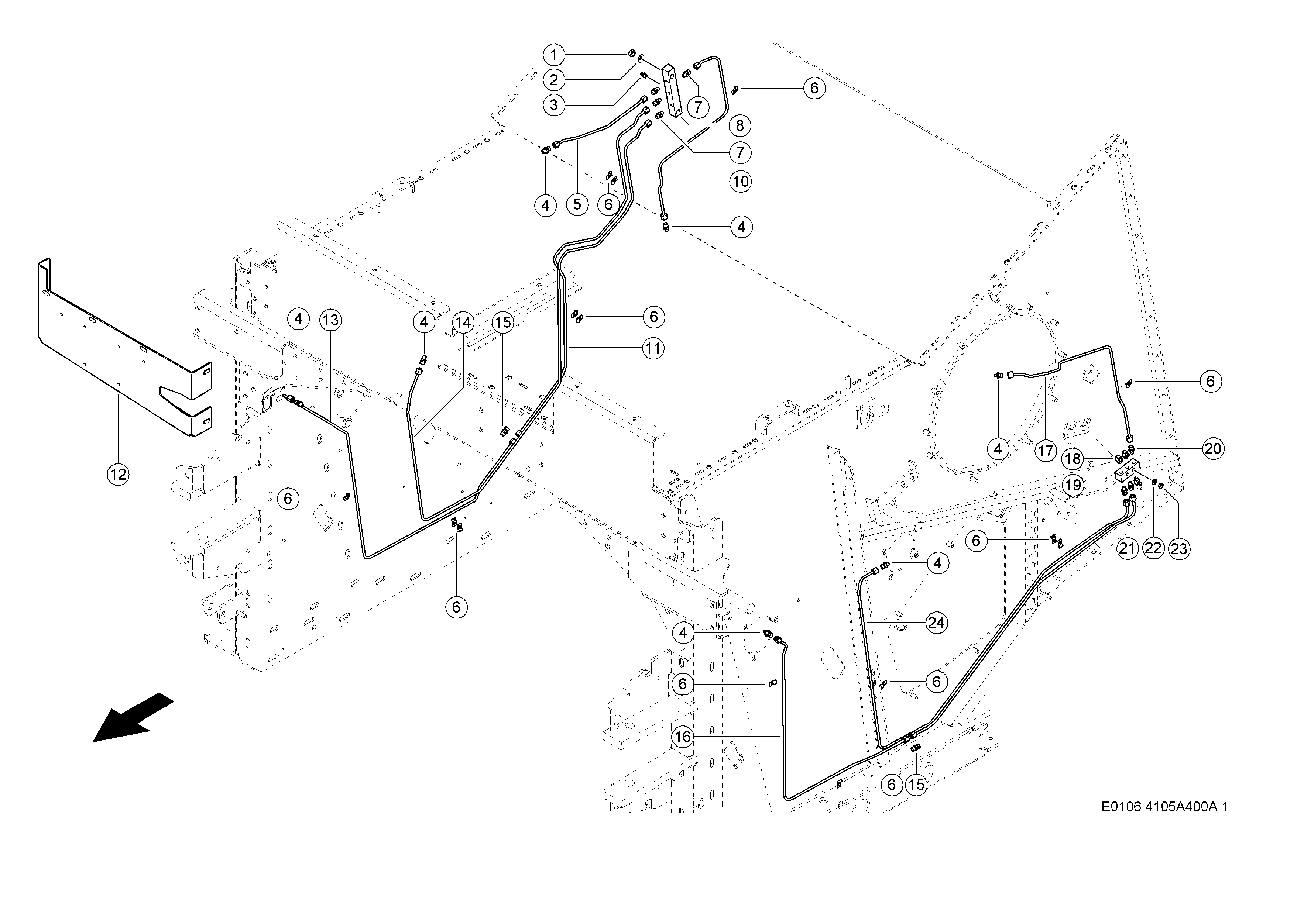 E0106 032 50594c 400 LUBRICATION LINES d1