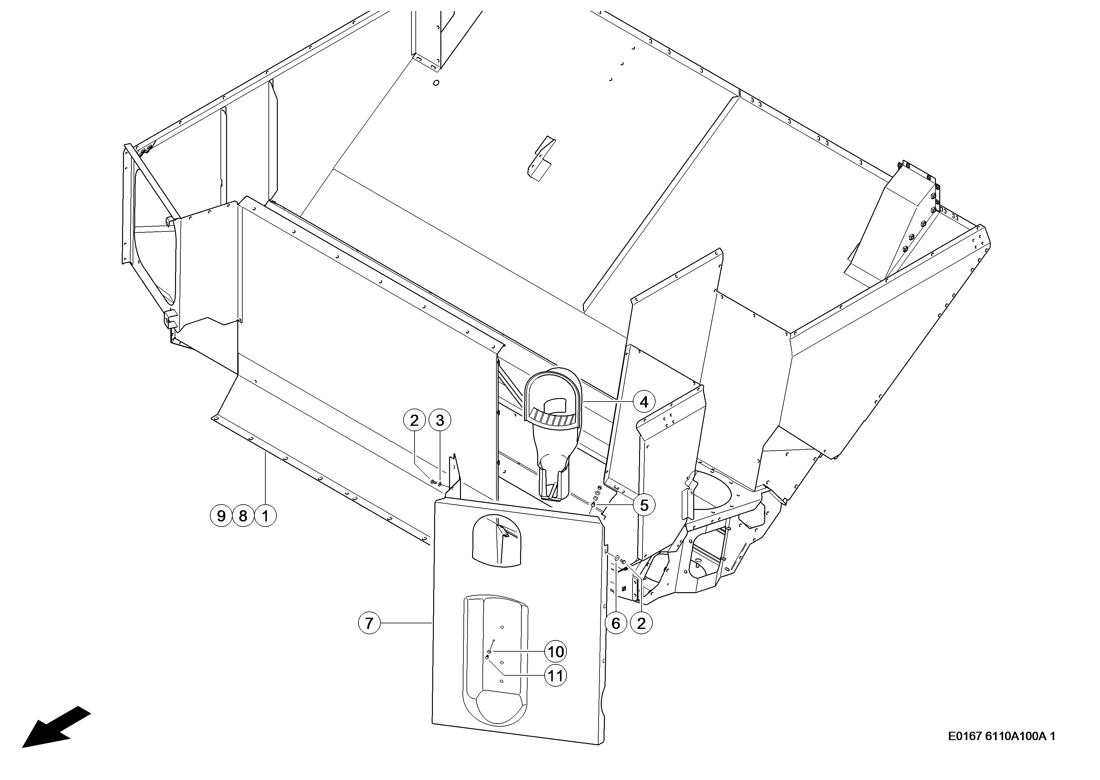 E0167 001 aa149c 100 GRAIN TANK d1