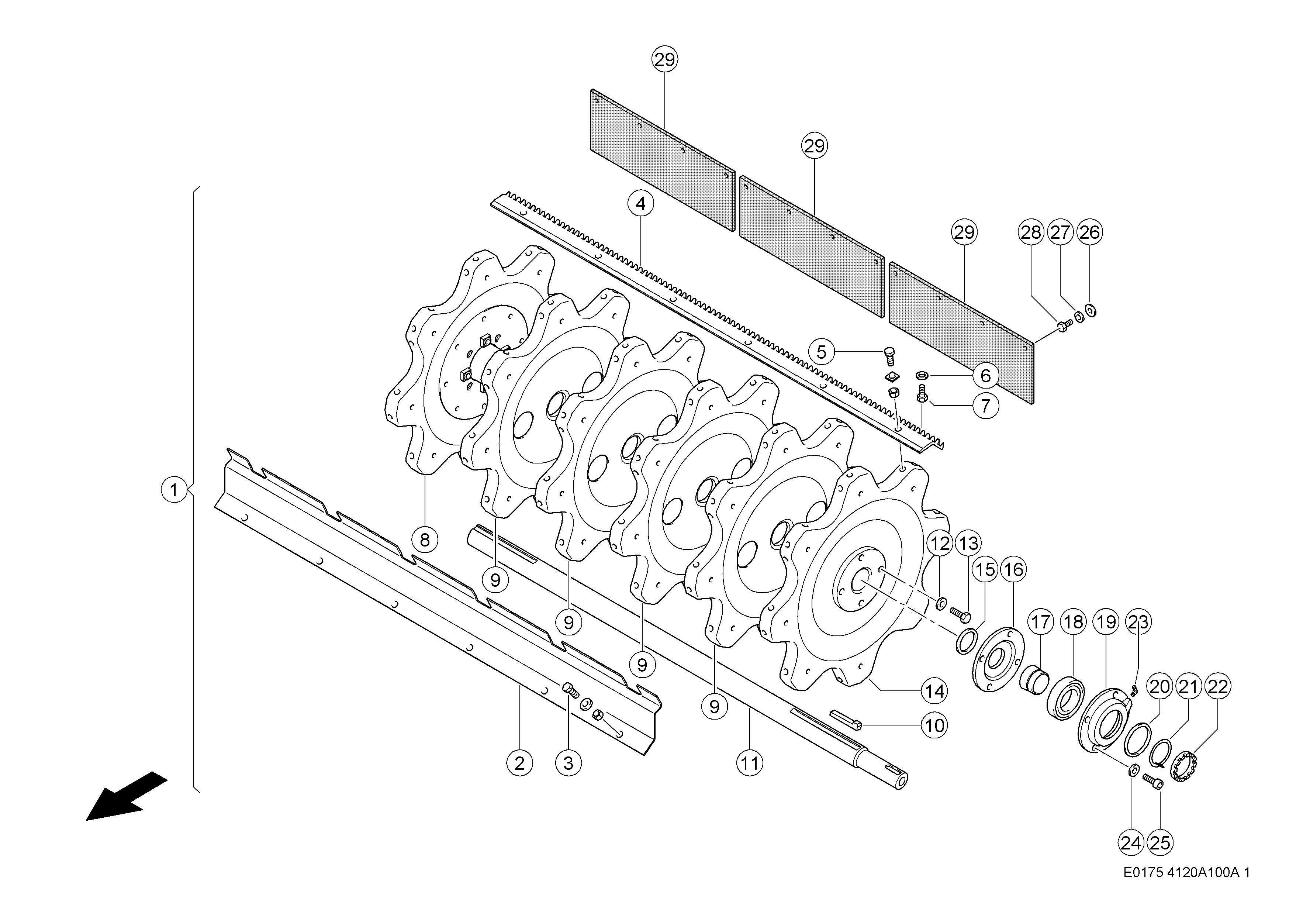 E0175 034 8a1f57 100 THRESHING DRUM d1