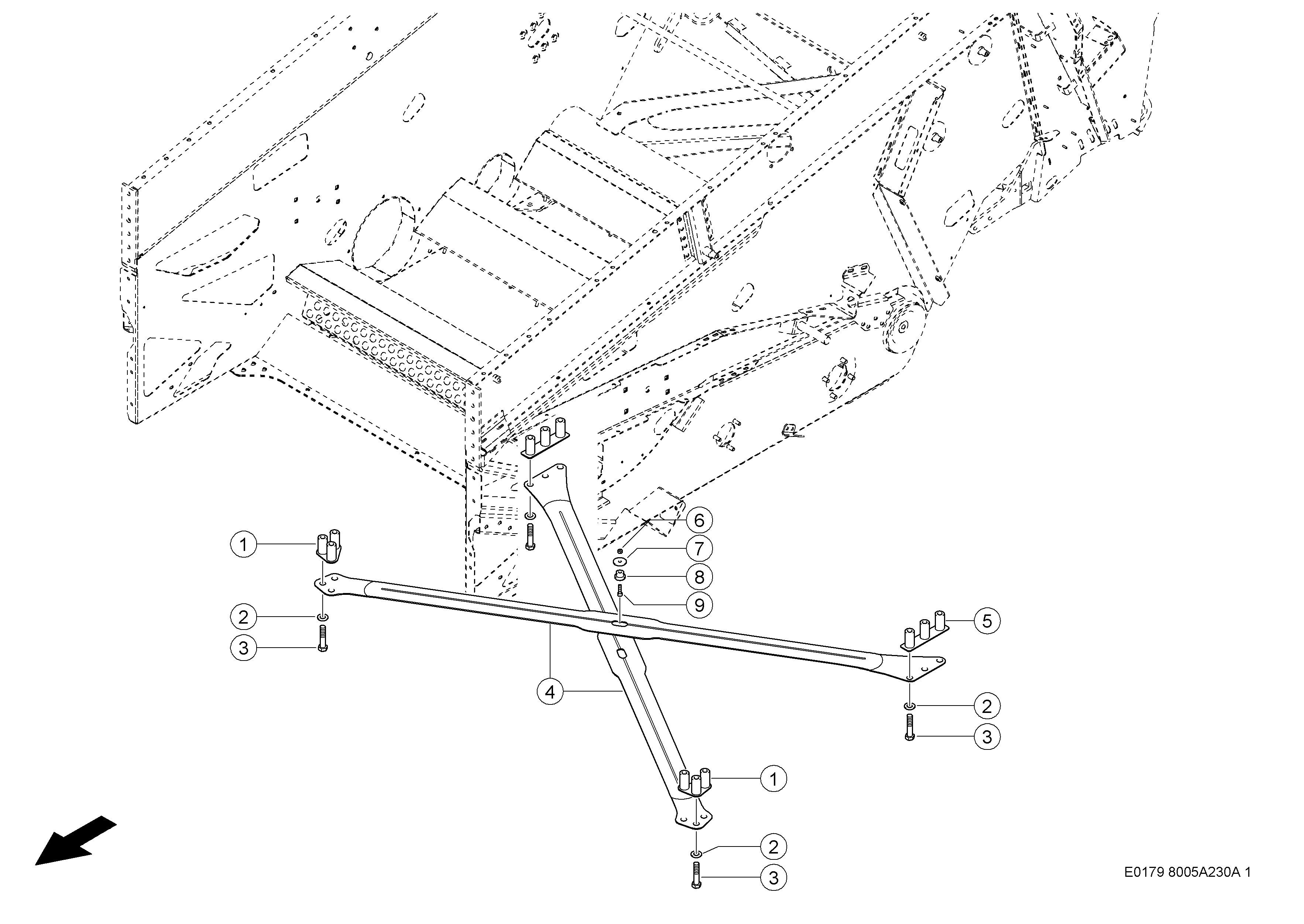 E0179 036 ccafcf 120 LADDER SUPPORT d1