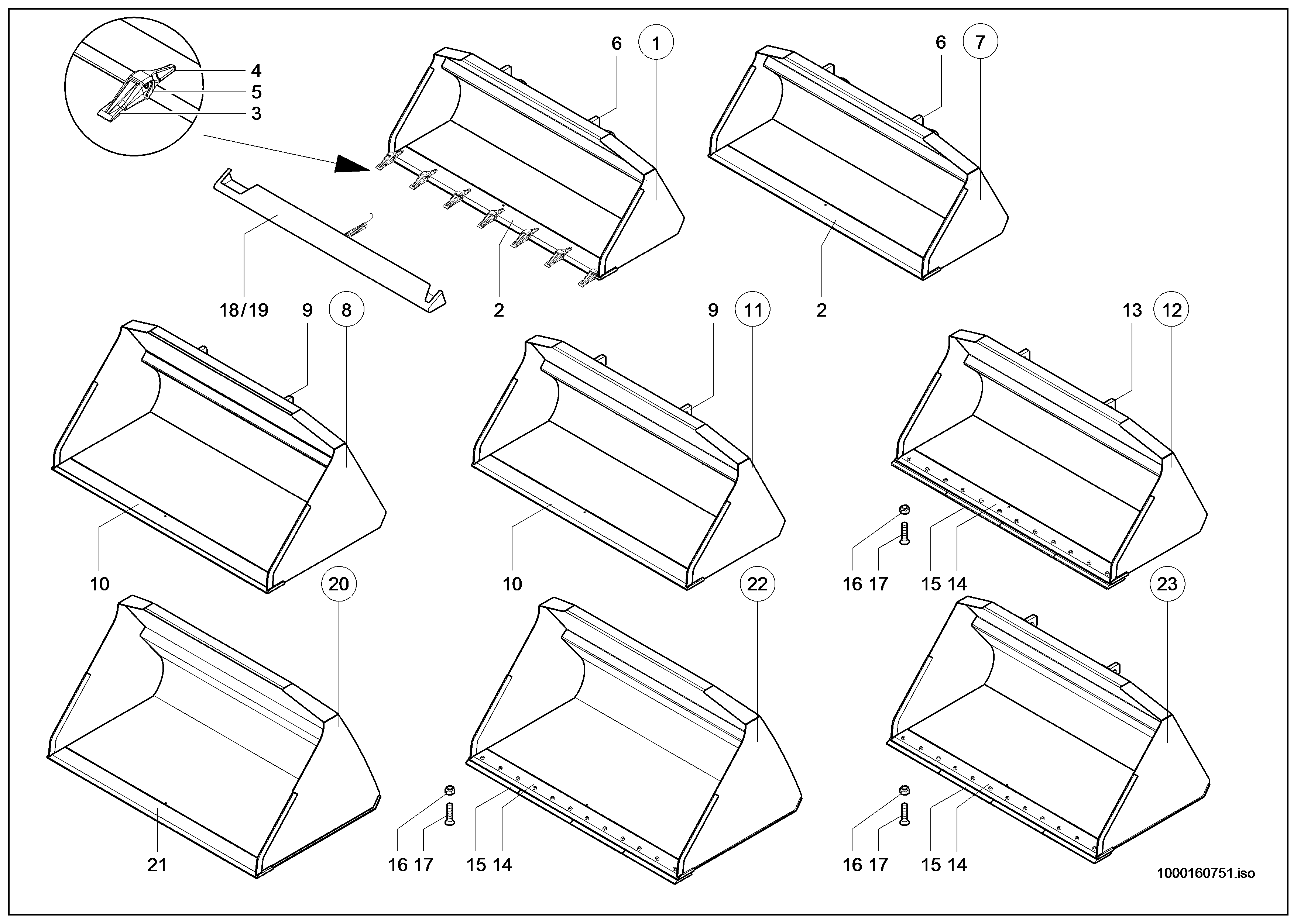 E0183 046 16ba21 150 BUCKET d1