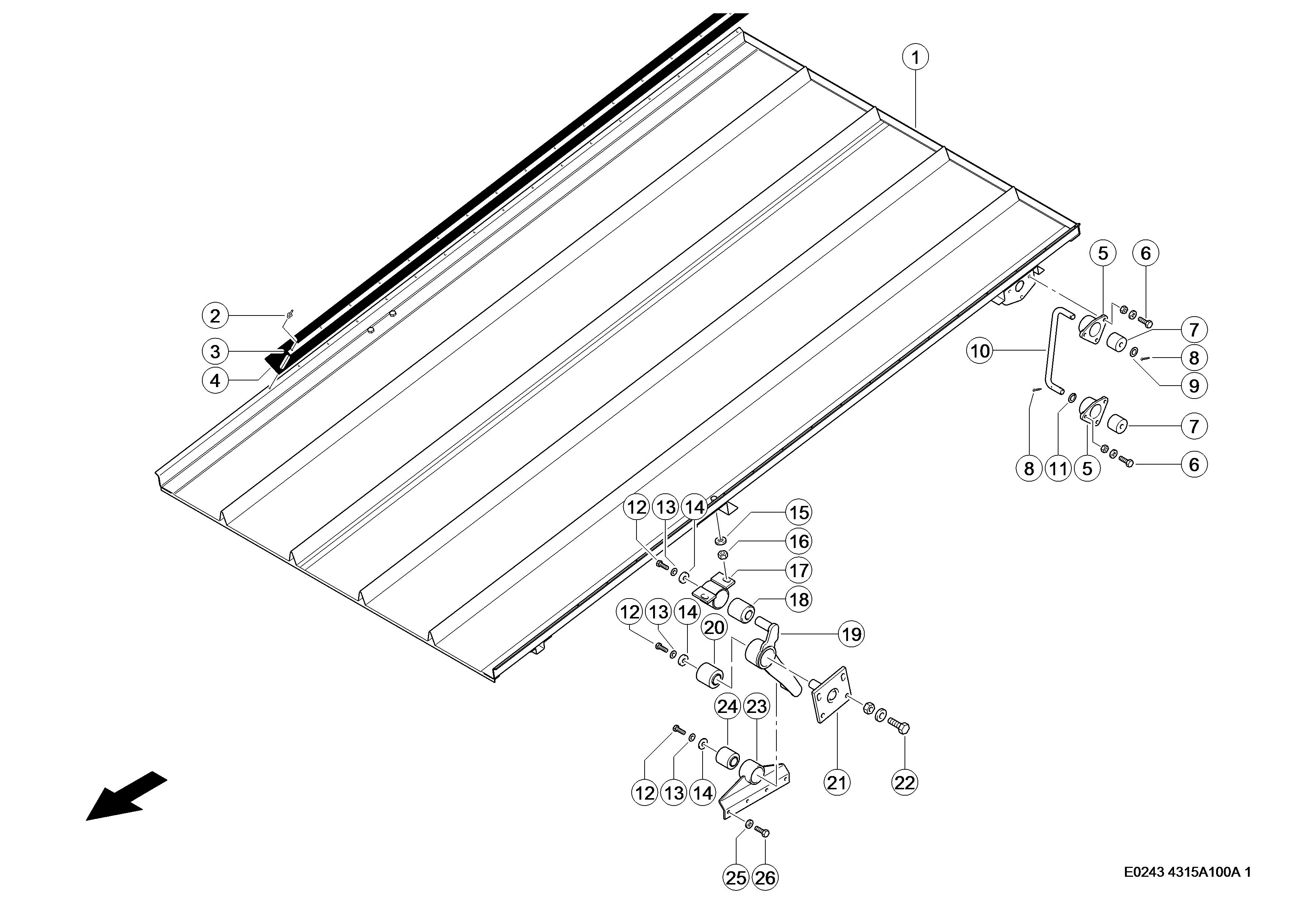 E0243 012 124840 100 RETURN PAN d1