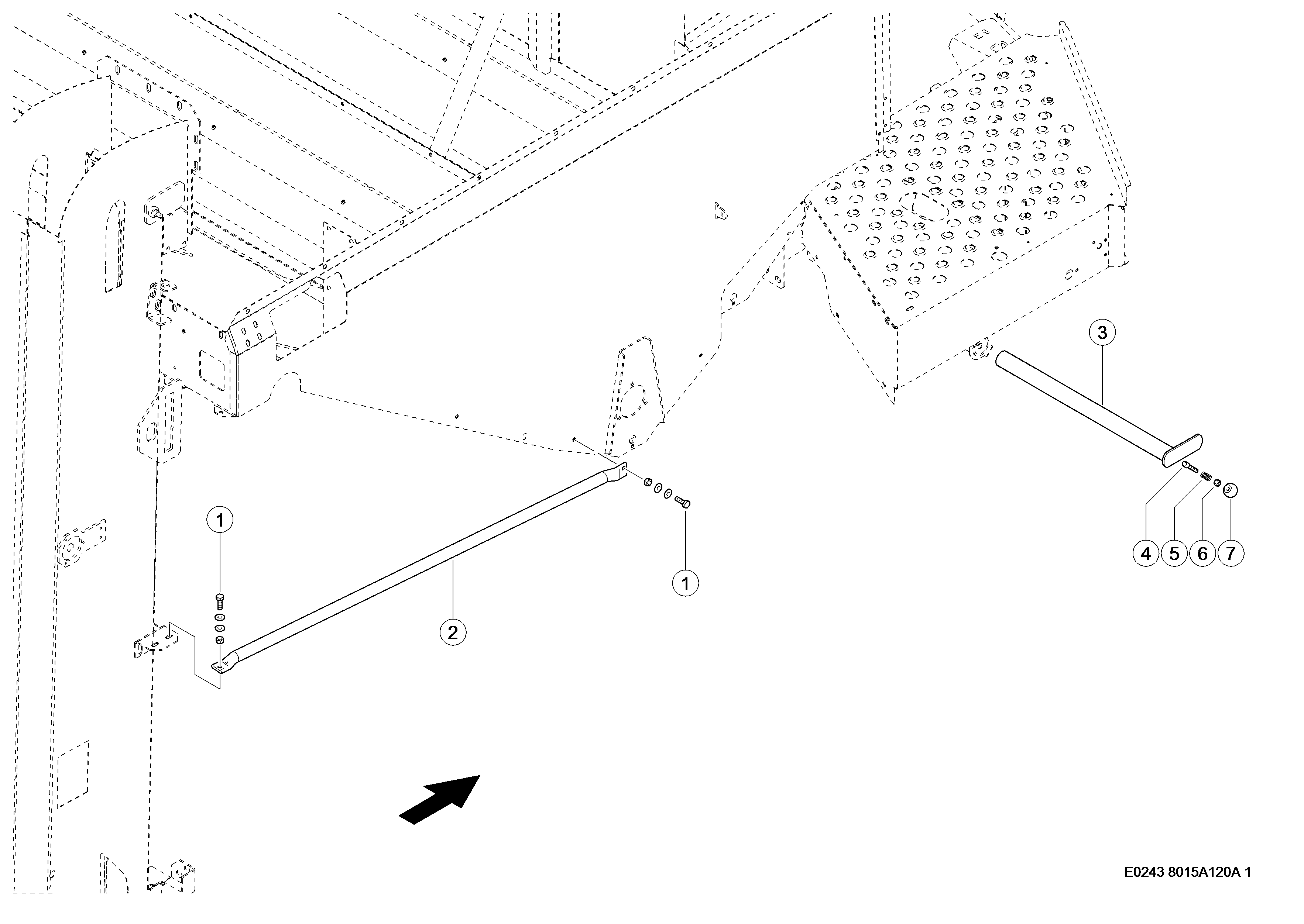 E0243 039 a125cc 120 LADDER SUPPORT d1