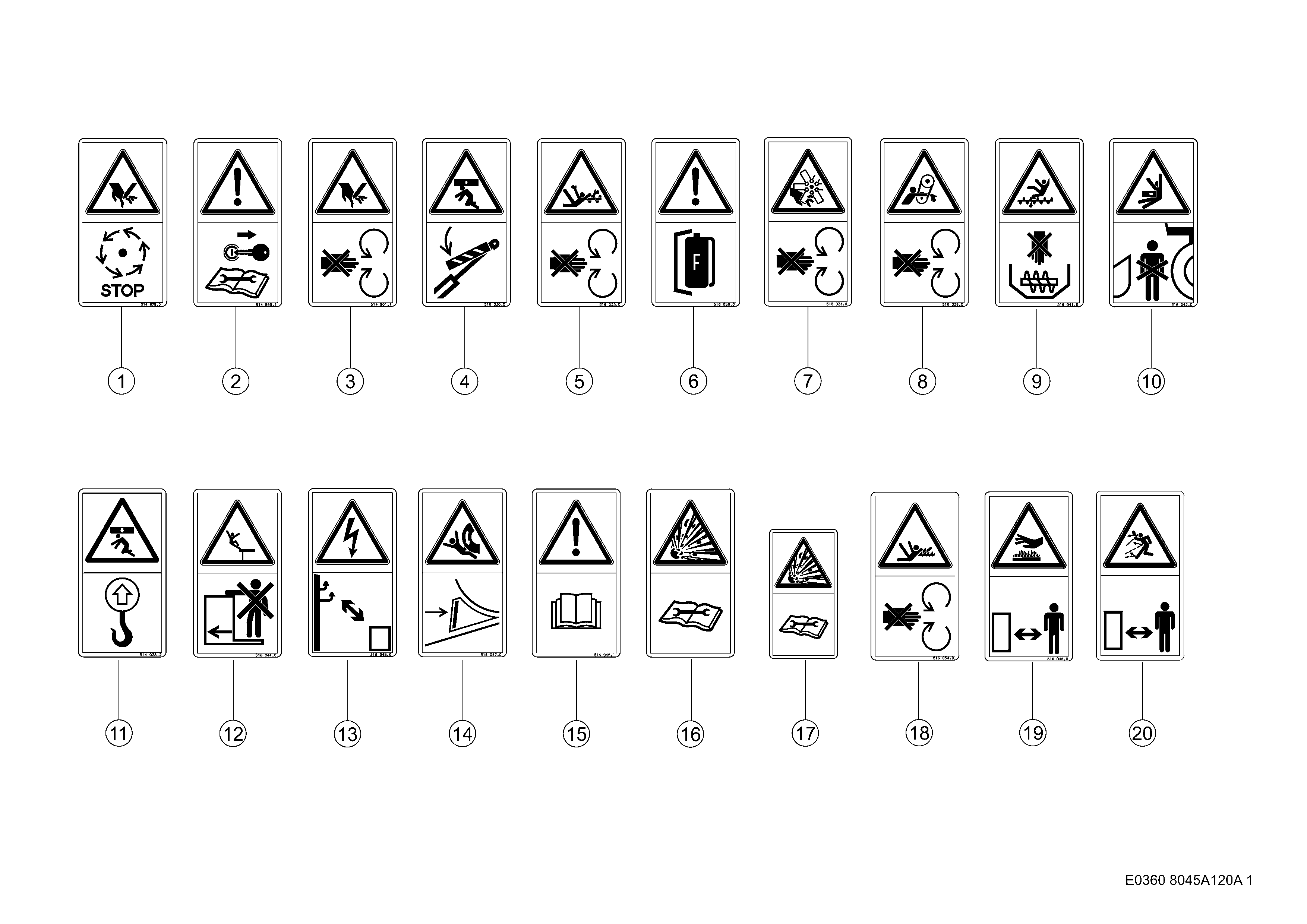 E0360 048 11b8cb 120 WARNING STICKER d1