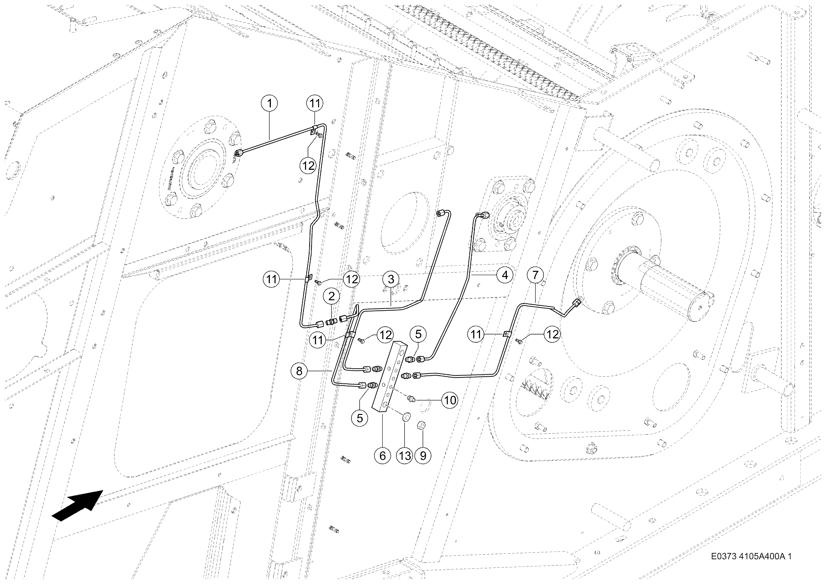 E0373 044 55fe3d 400 LUBRICATION LINES d1