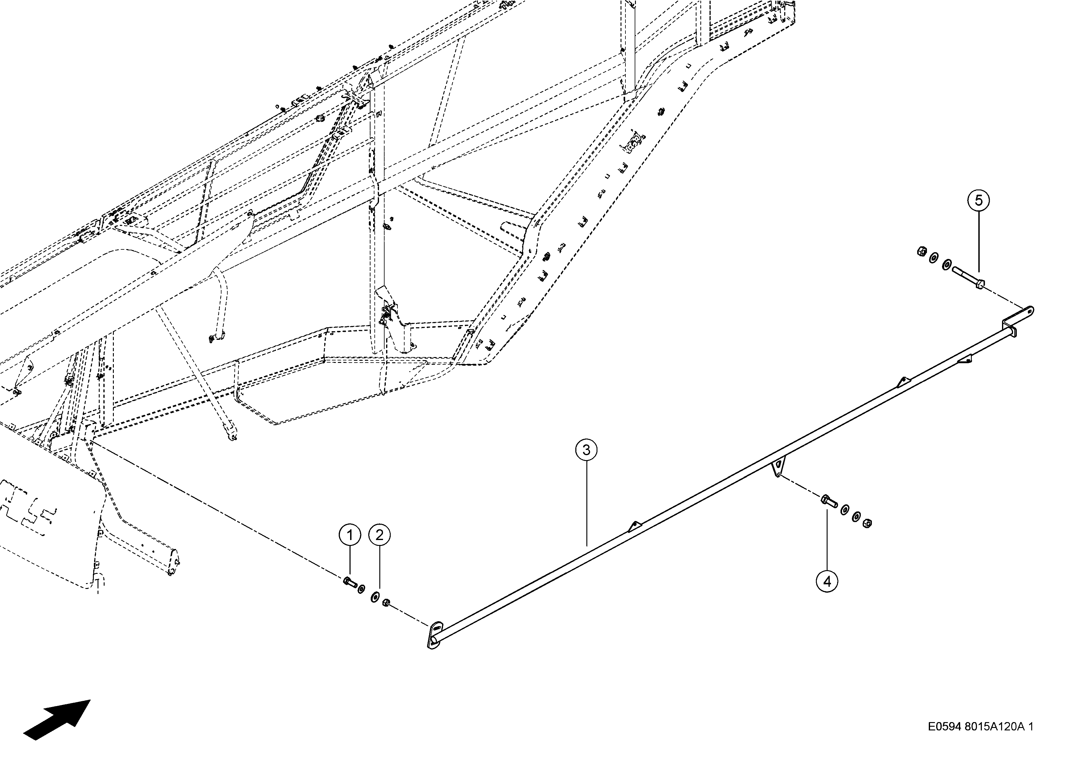 E0594 039 52ea4c 120 LADDER SUPPORT d1