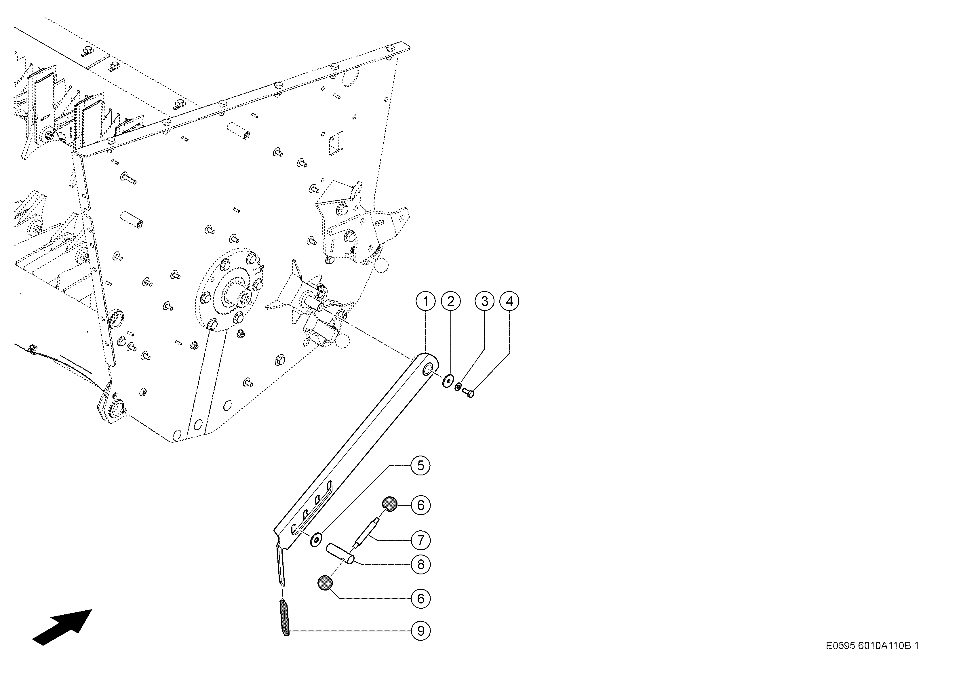 E0595 059 604c81 110 PIVOT DEVICE d1