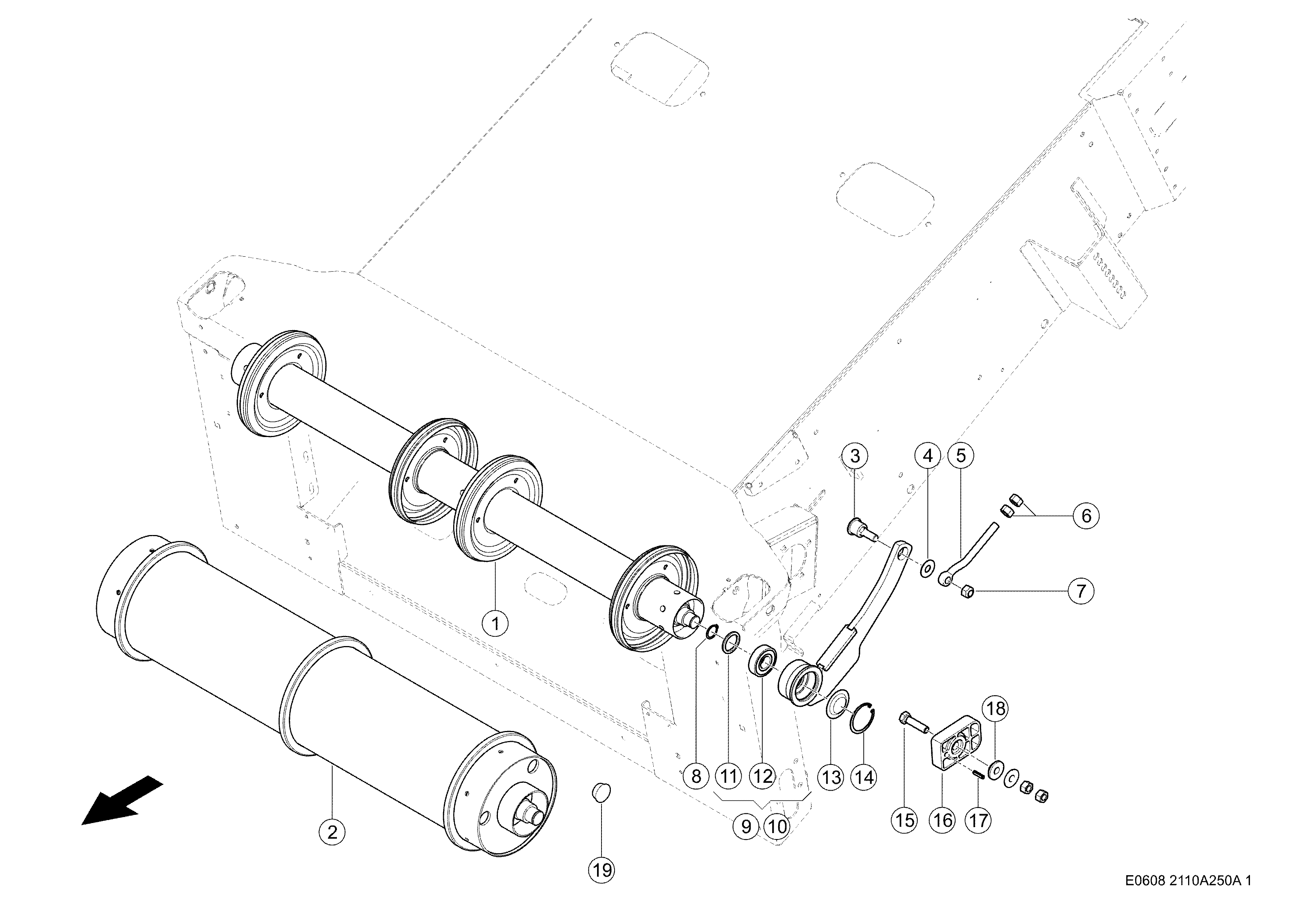 E0608 009 c0ccbc 250 GUIDE ROLLER d1