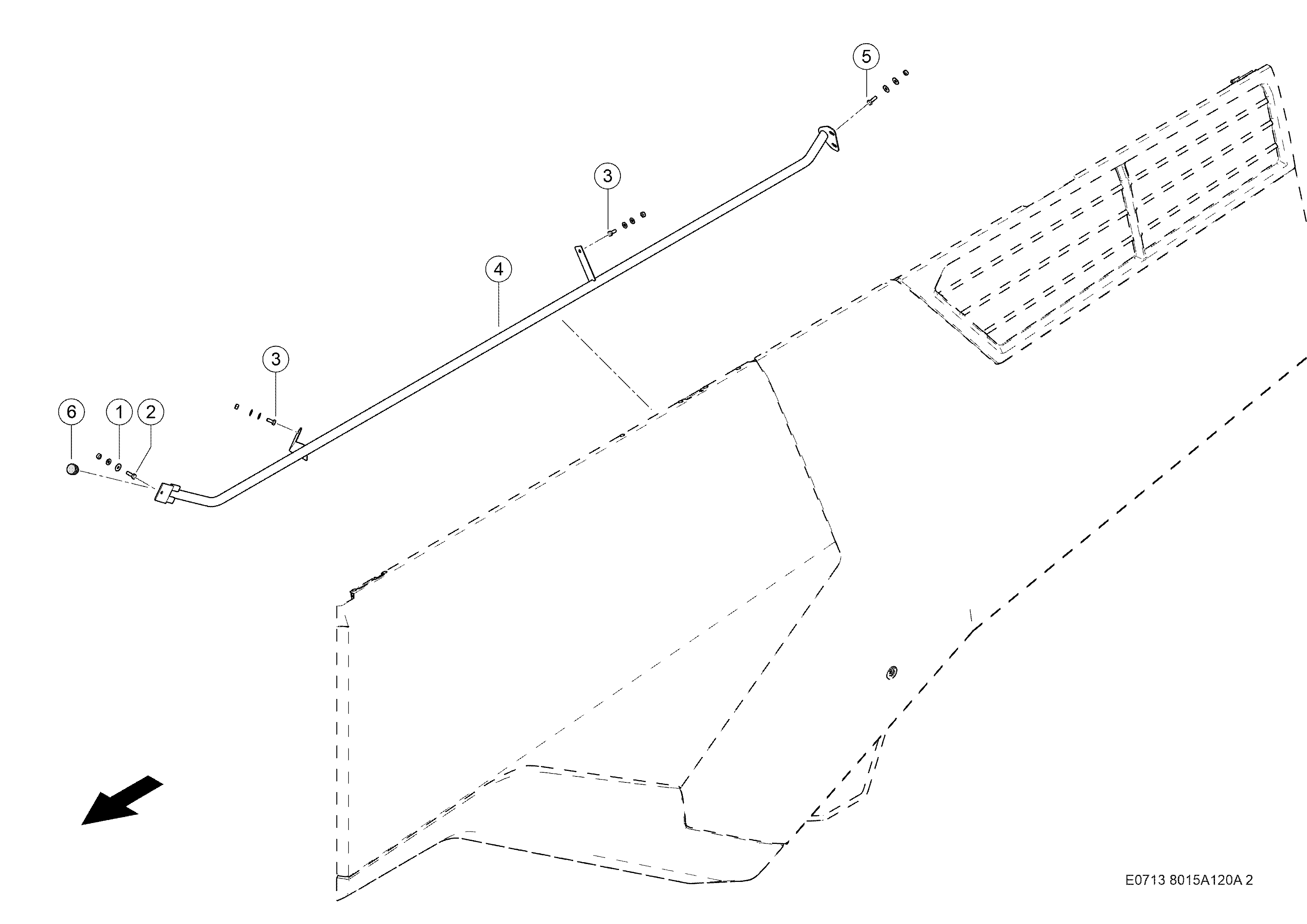 E0713 037 1f63a4 120 LADDER SUPPORT d2