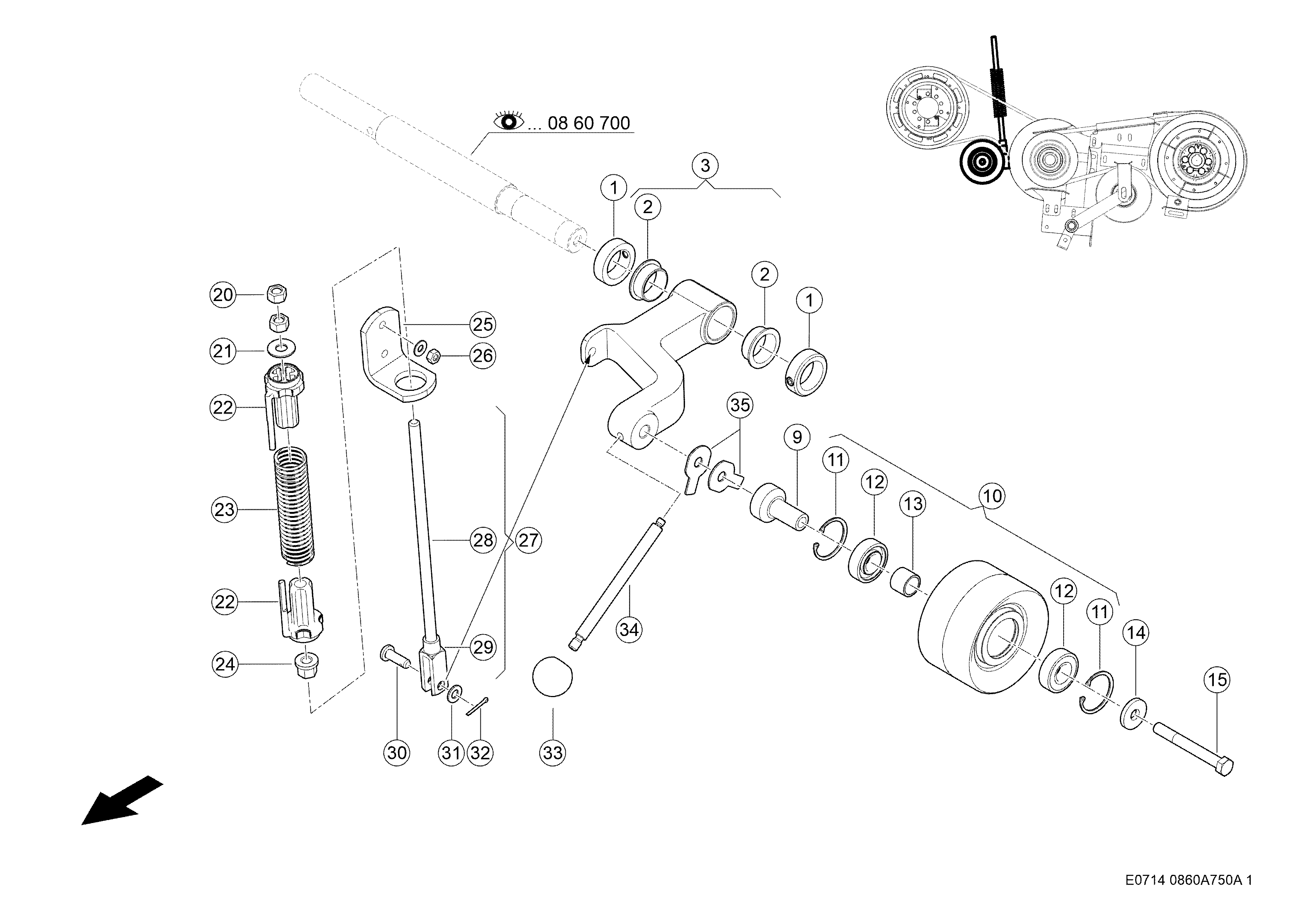 E0714 043 caa2fb 750 RADIAL SPREADER TENSIONING DEVICE d1
