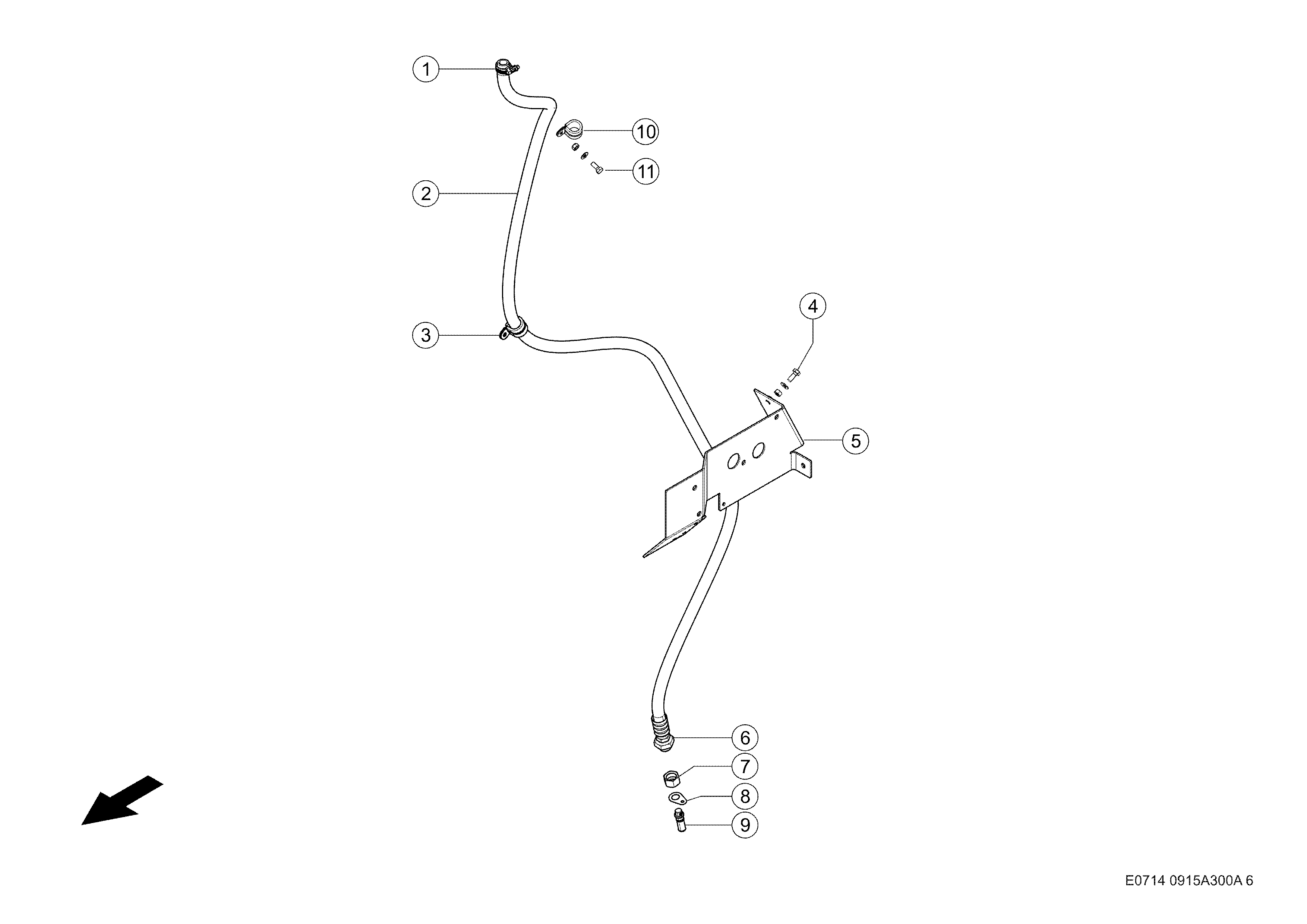 E0714 053 3427e3 300 HYDRAULIC LINE d6