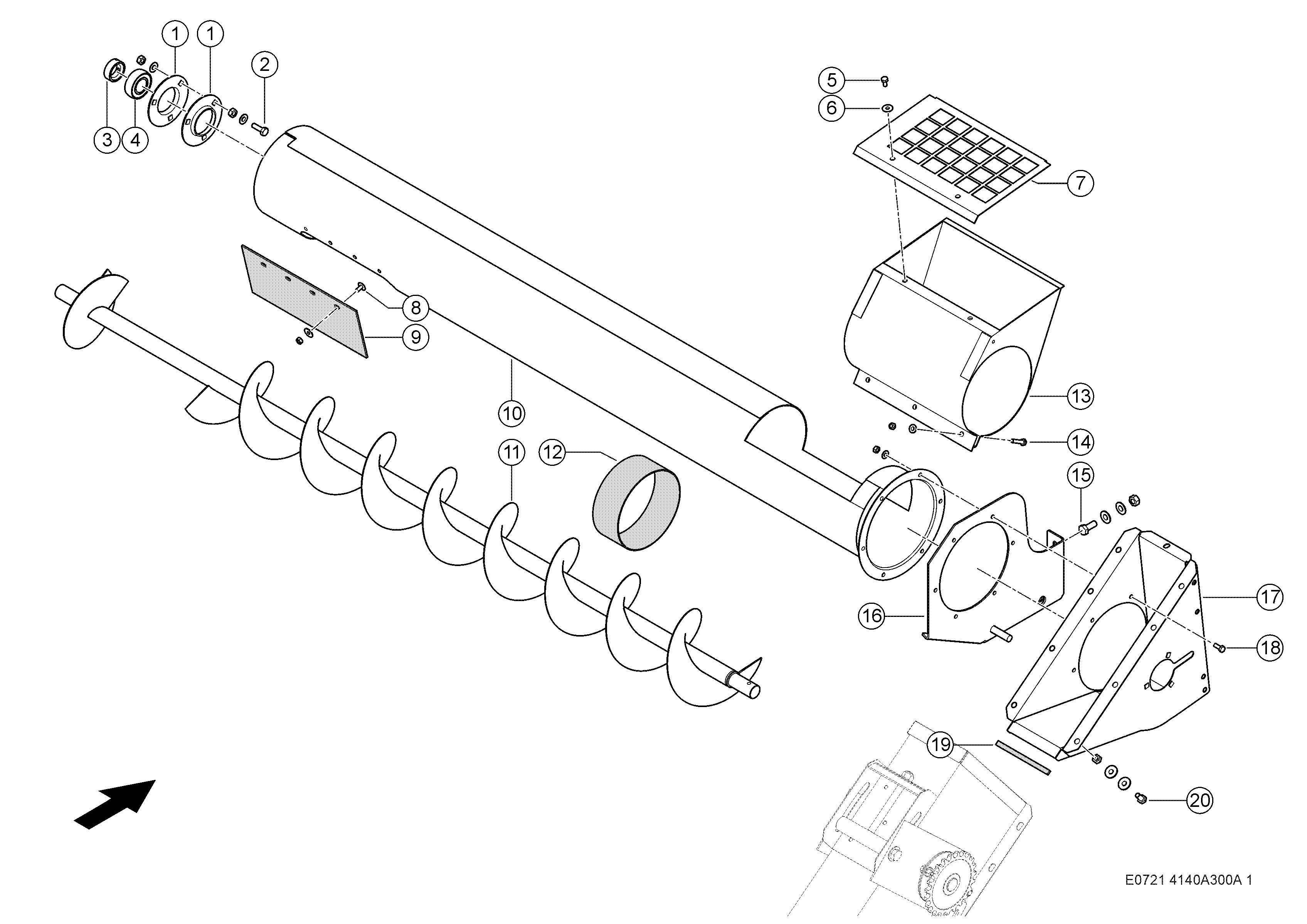 E0721 043 1b029c 41 THRESHING MECHANISM d5