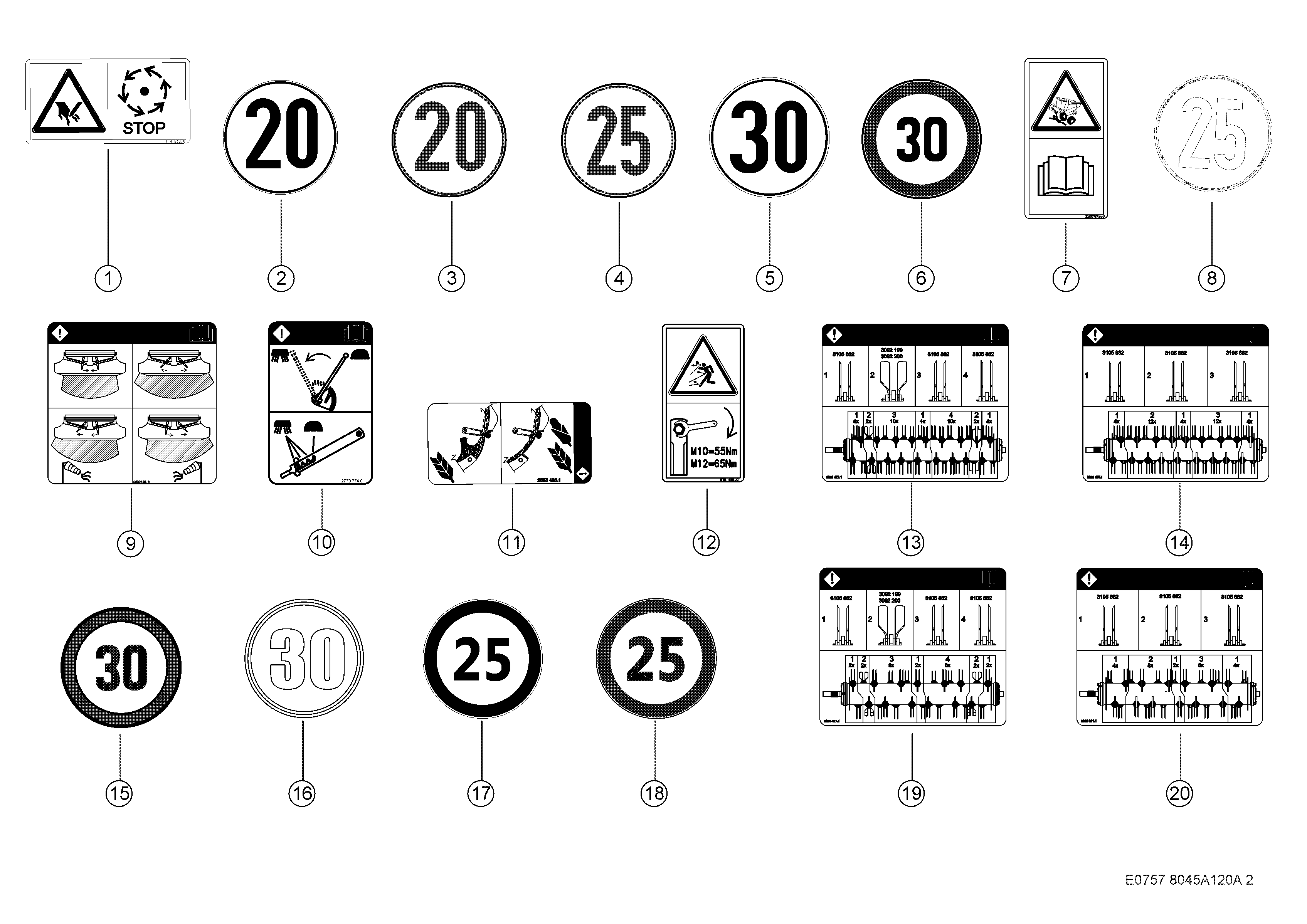 E0757 044 47590d 120 WARNING STICKER d2