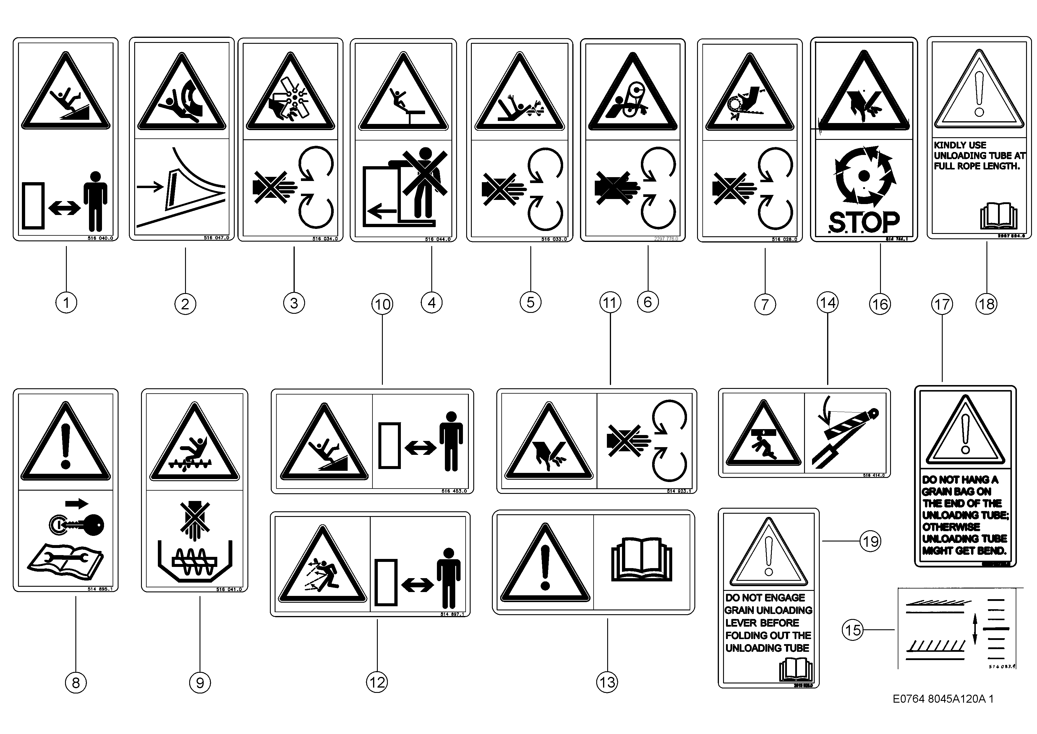 E0764 048 680baf 120 WARNING STICKER d1