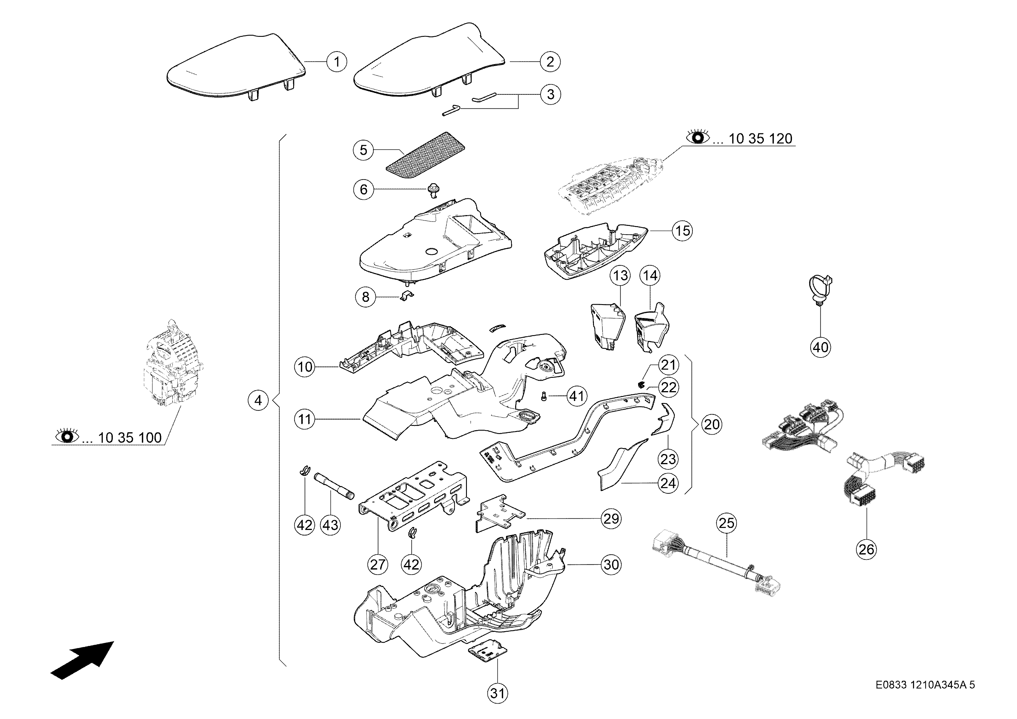E0833 051 141849 345 OPERATING CONSOLE d5
