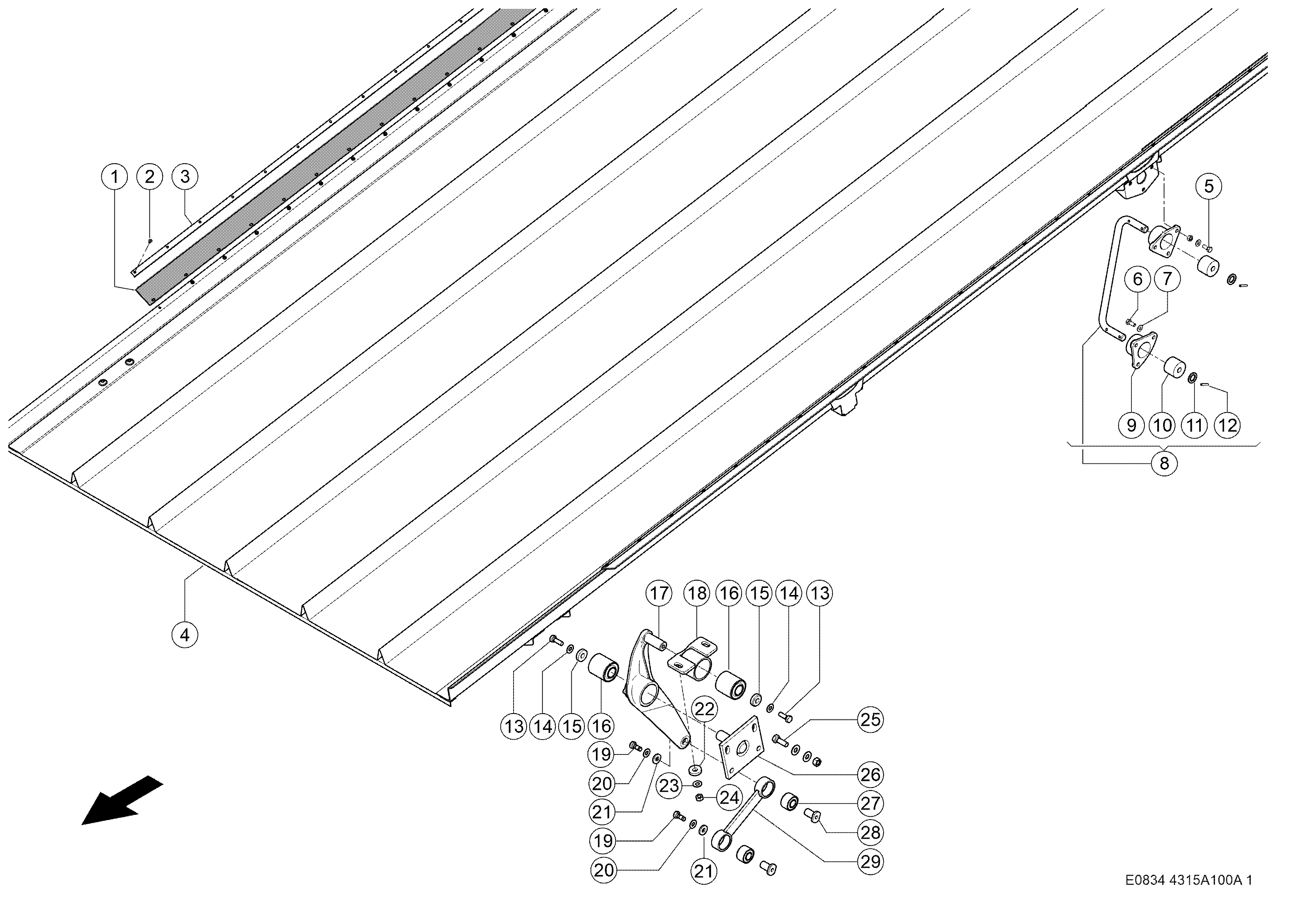 E0834 053 8e2032 100 RETURN PAN d1