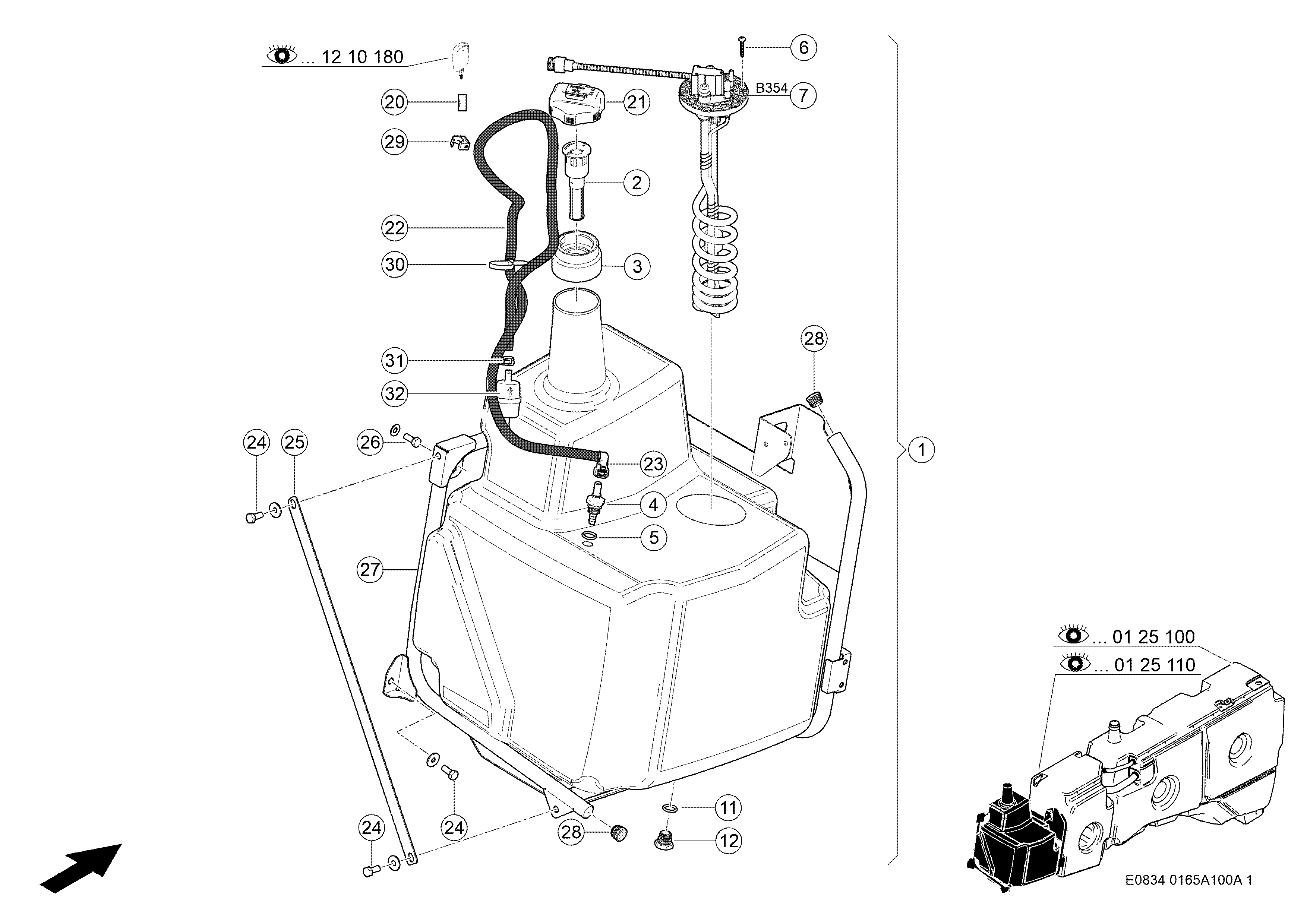 E0834 059 725e4f 100 UREA TANK ADBLUE d1