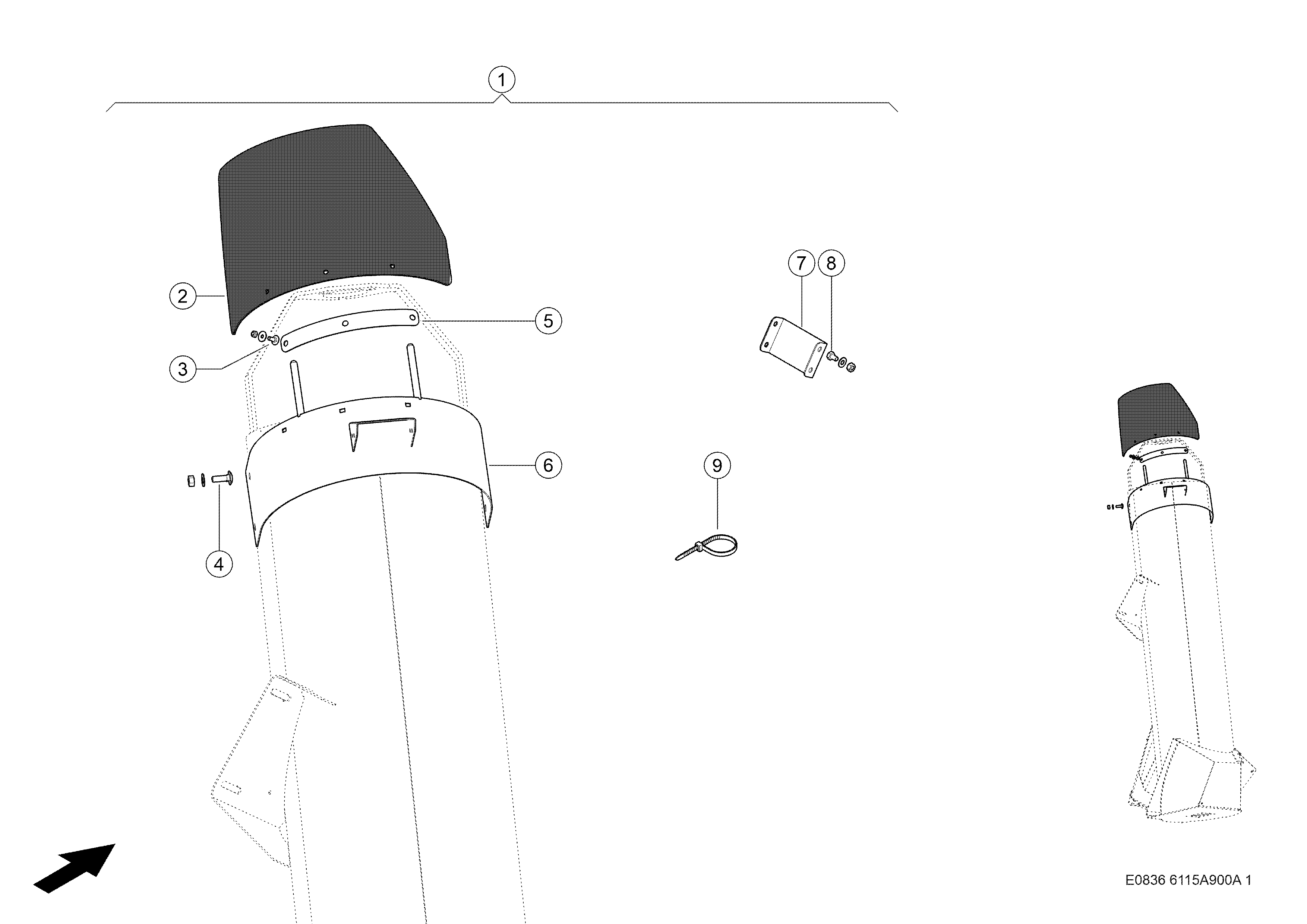 E0836 016 122e7c 900 RETROFIT KIT d1