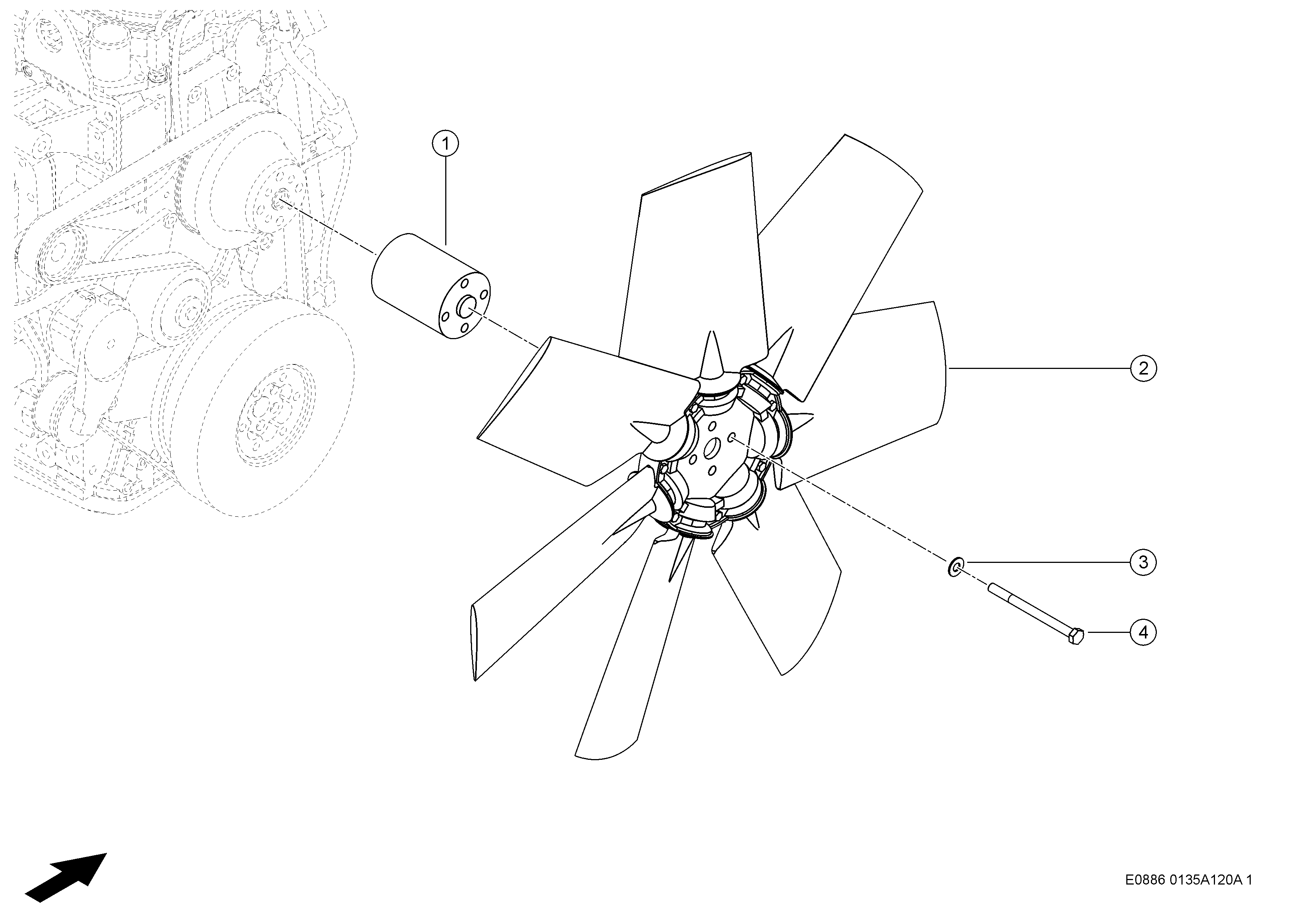 E0886 011 44bc1b 120 FAN BELT d1