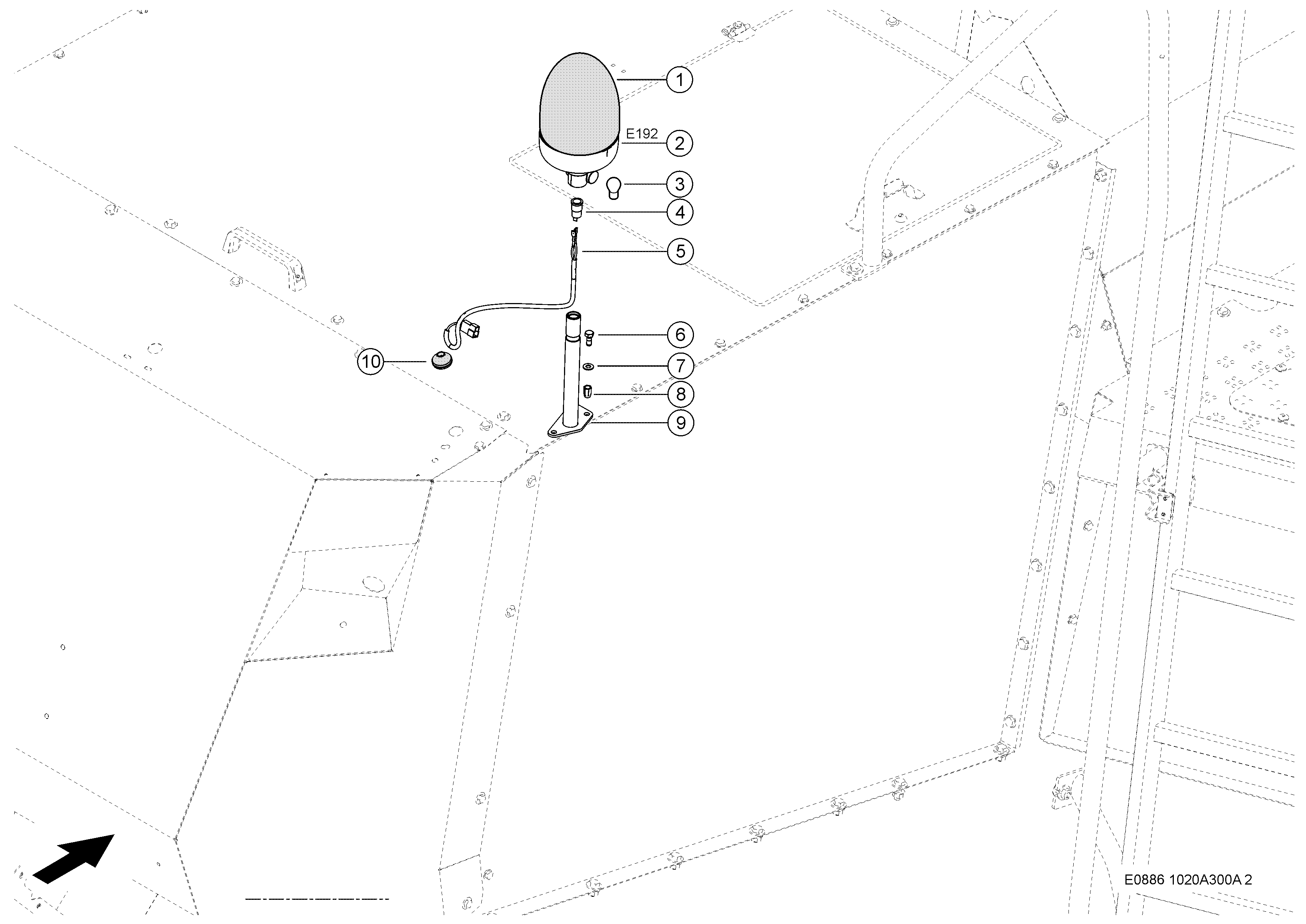 E0886 058 6536a2 300 WARNING BEACONS d2