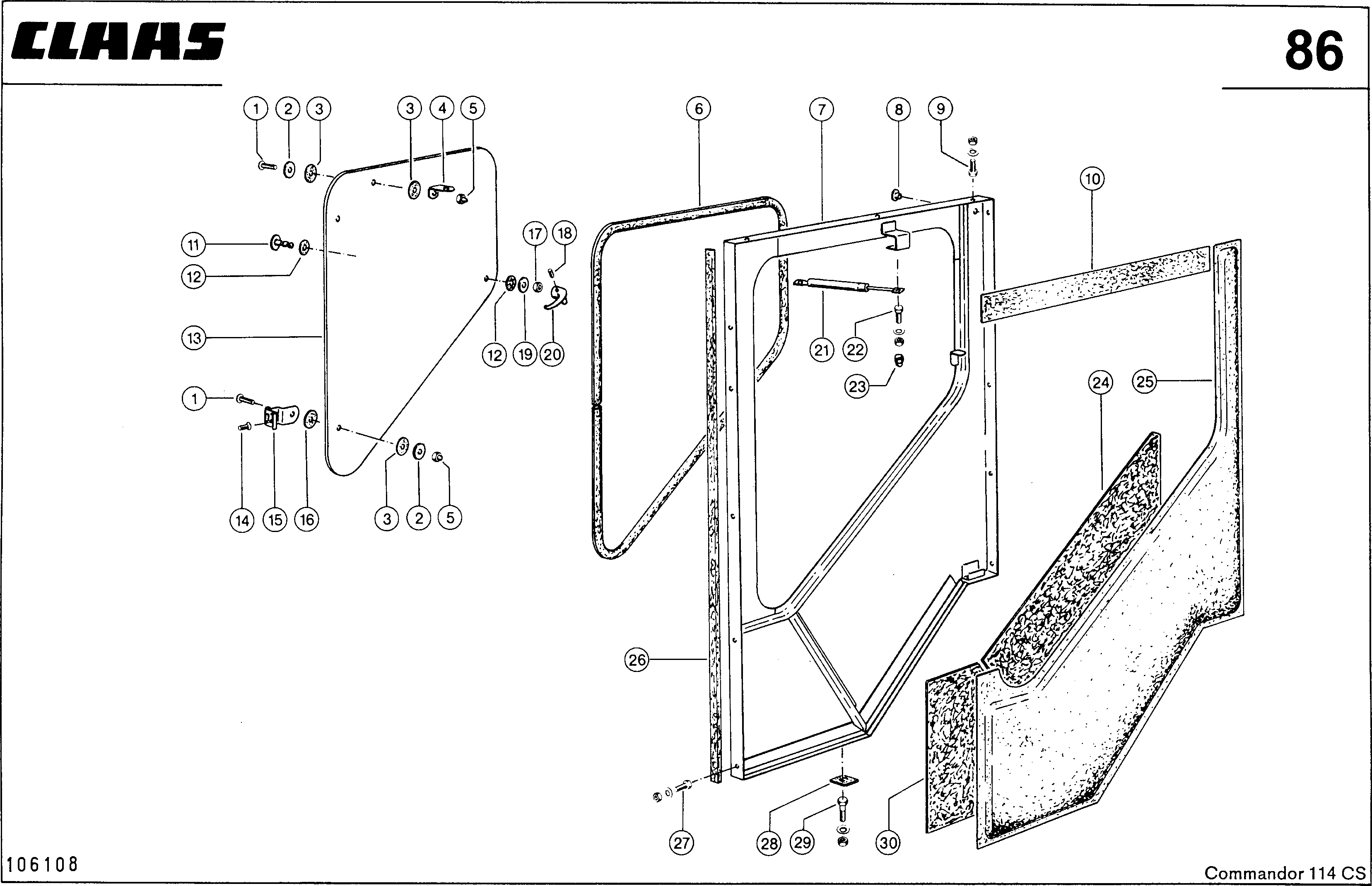 Z1490 043 6de53c CAB LH SIDE WITH DOOR d1