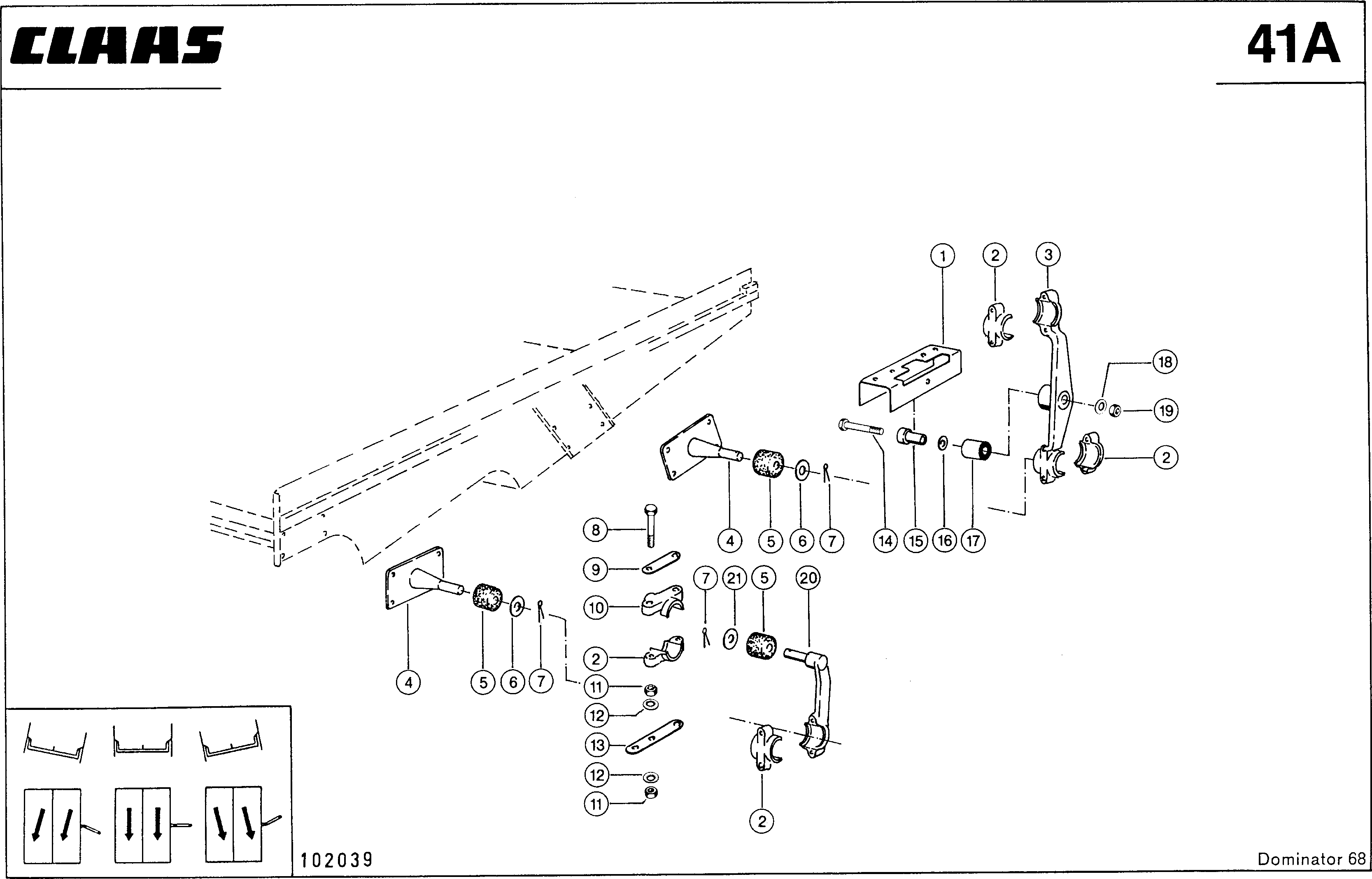 Z1560 018 036b4b SIEVE FRAME SUSPENSION d1