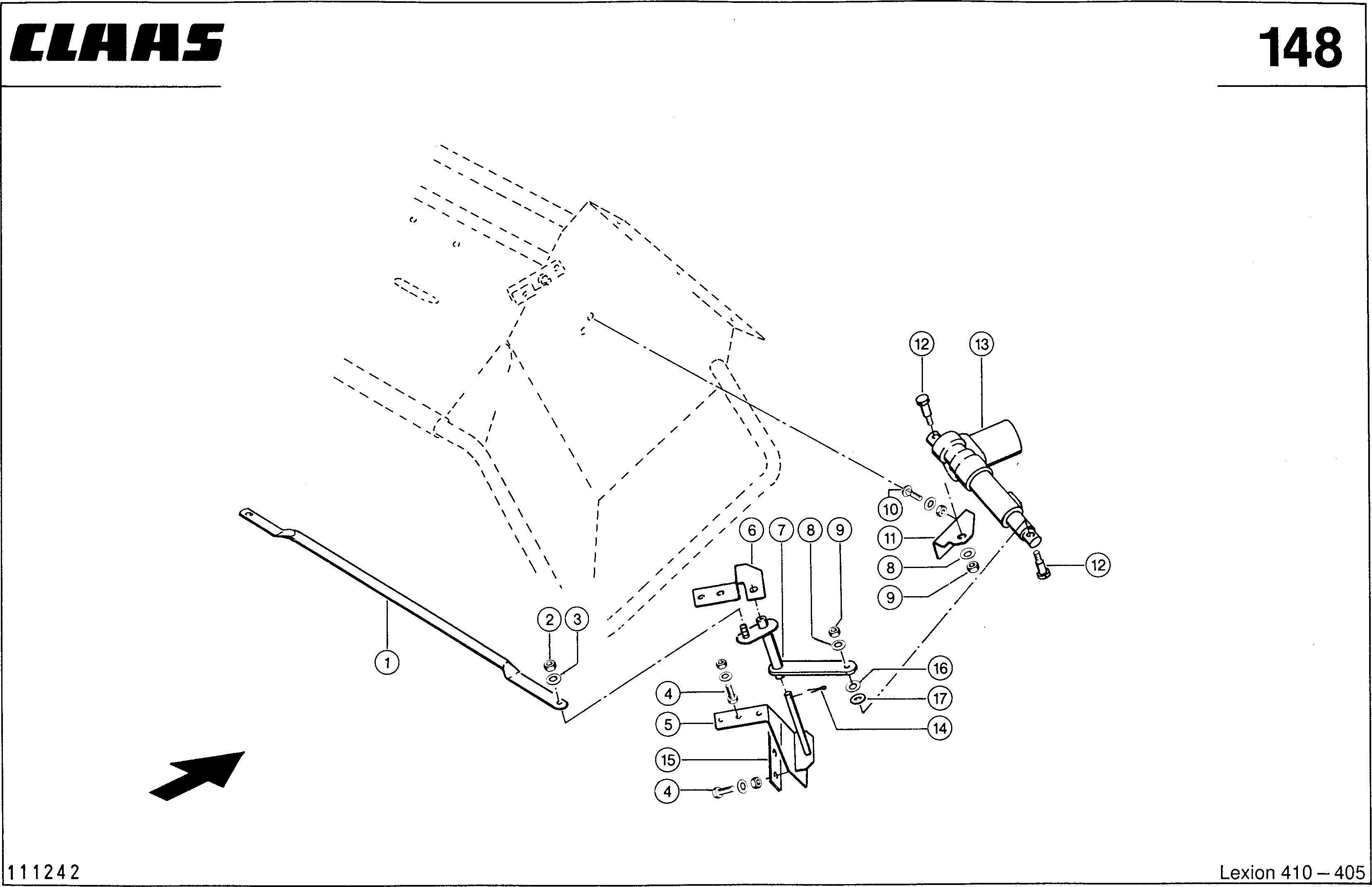 Z4520 053 1c1462 STRAW SPREADER MOUNTINGS d1