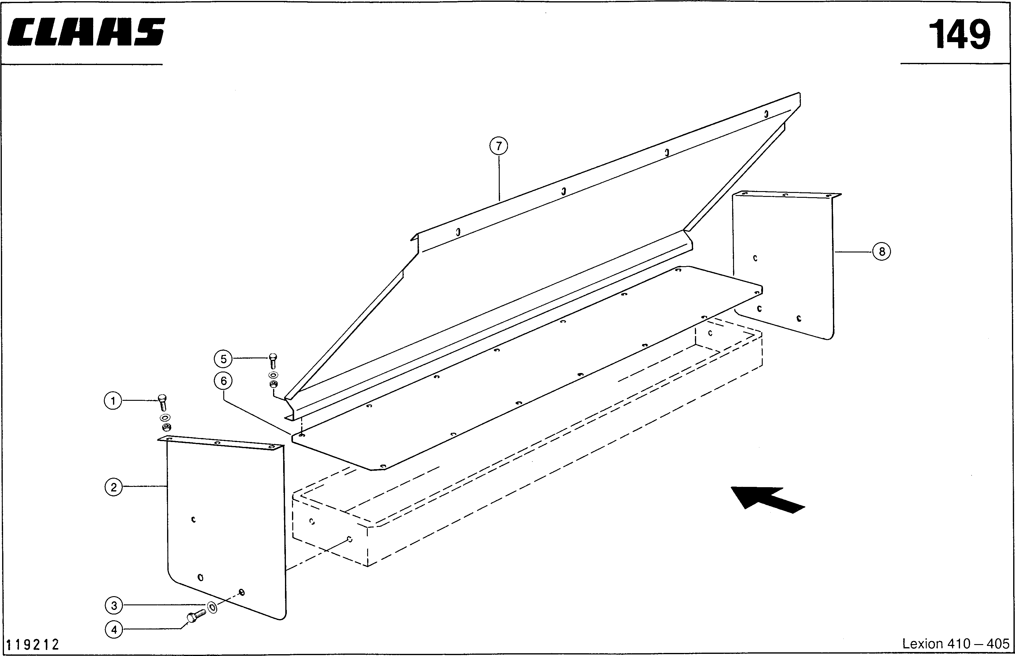 Z4520 054 e49817 STRAW SPREADER SIEVE COVER d1