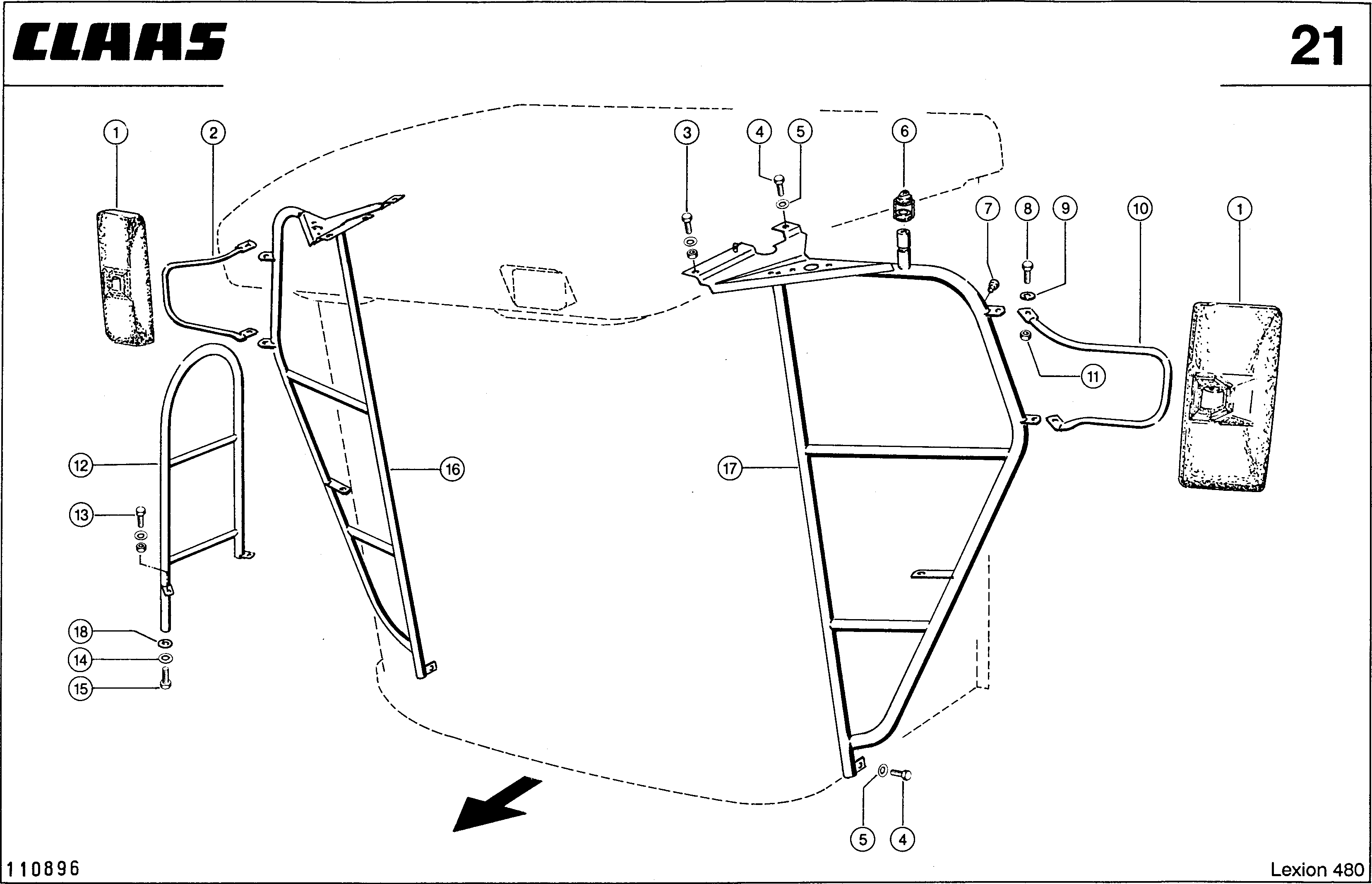 Z4660 039 ffba9d RAILING WITH MIRROR d1