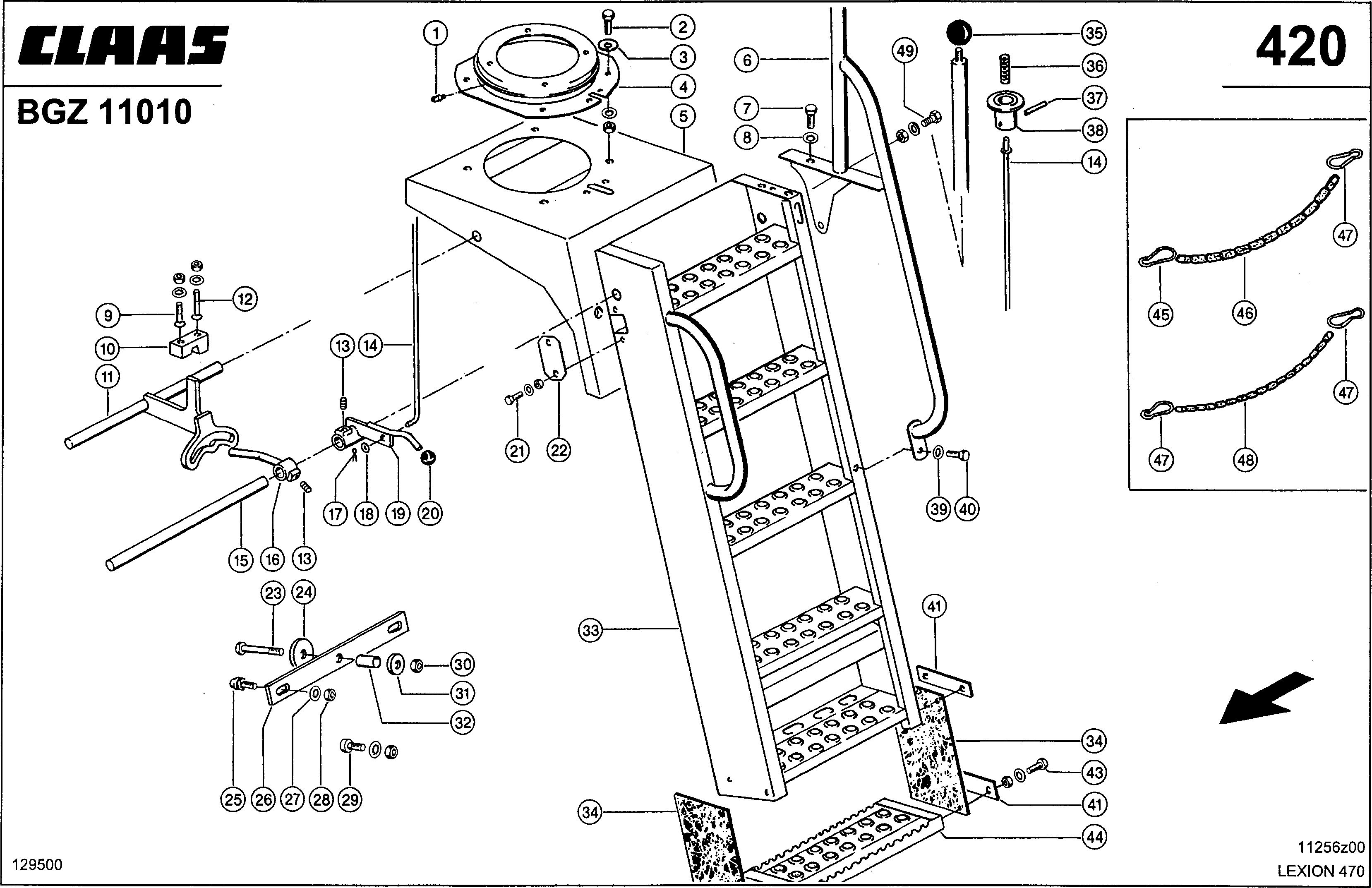 Z5450 029 68a876 EXTENSION WITH RAILING 103 MM d1
