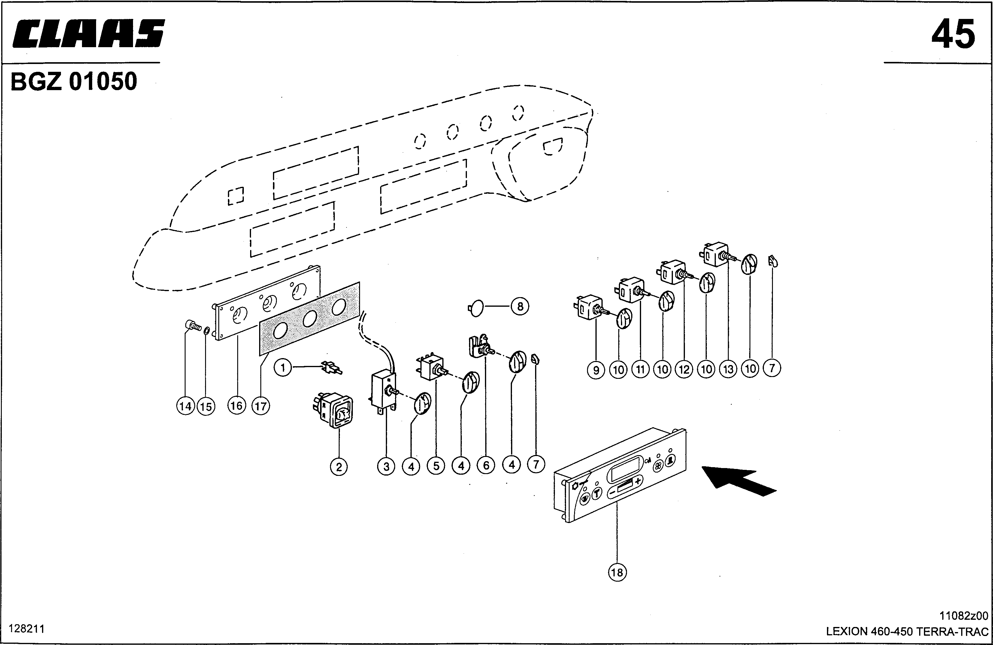 Z5470 058 c3f055 RADIO CONNECTION IN CAB ROOF d1