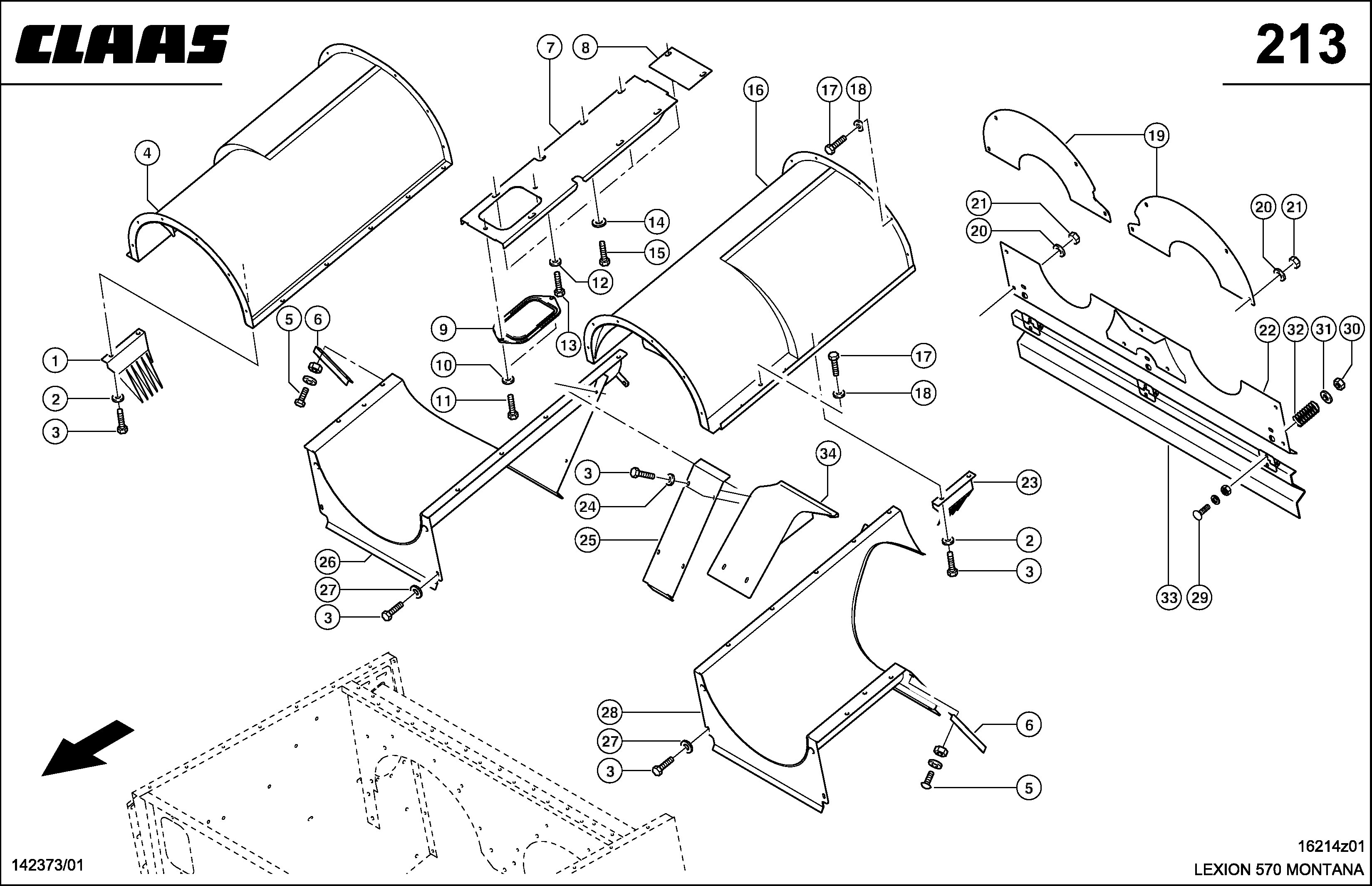 Z5810 025 2a4994 DISCHARGE CHUTE d1