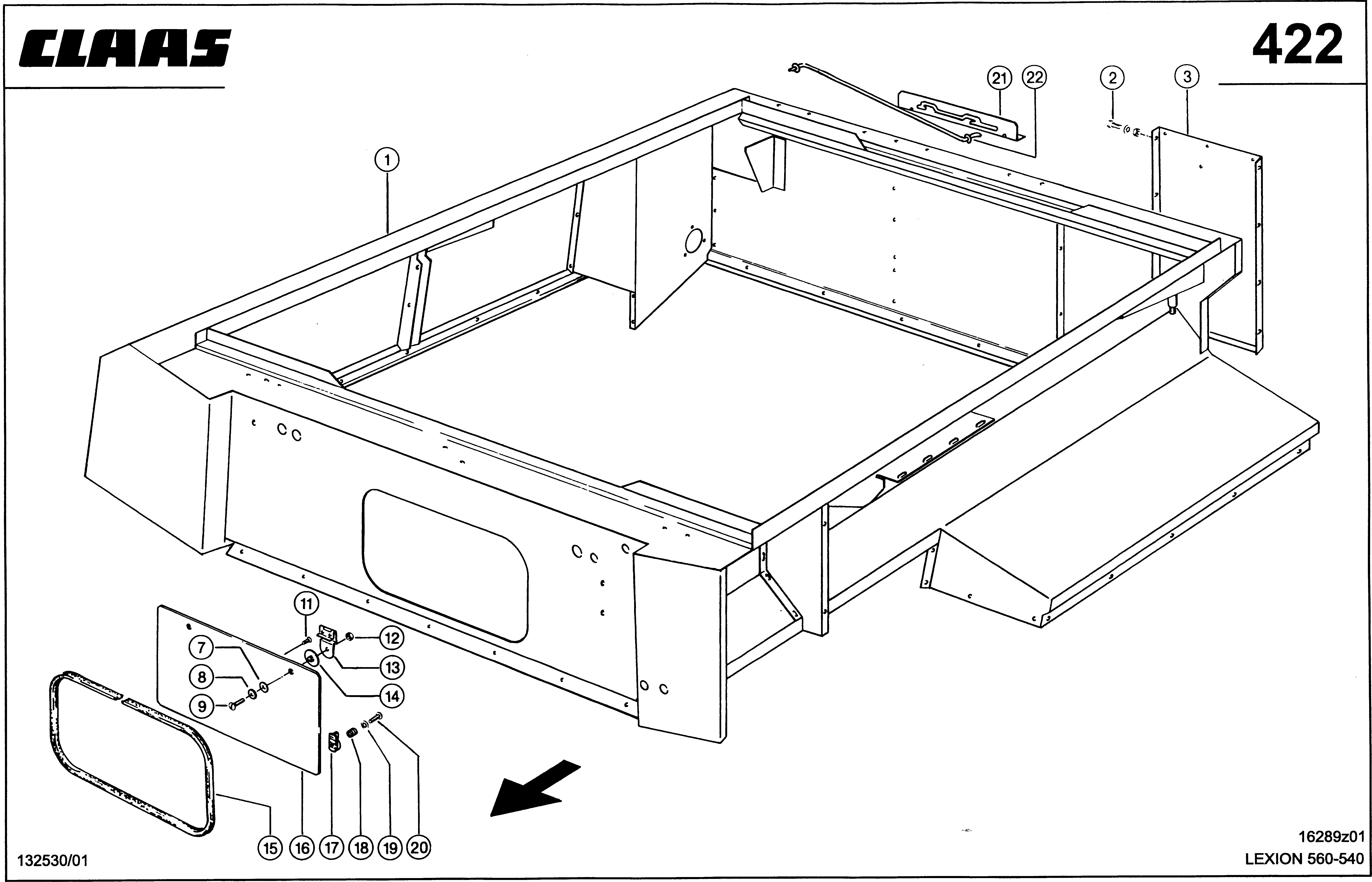 Z5840 051 382541 GRAIN TANK BOTTOM d1