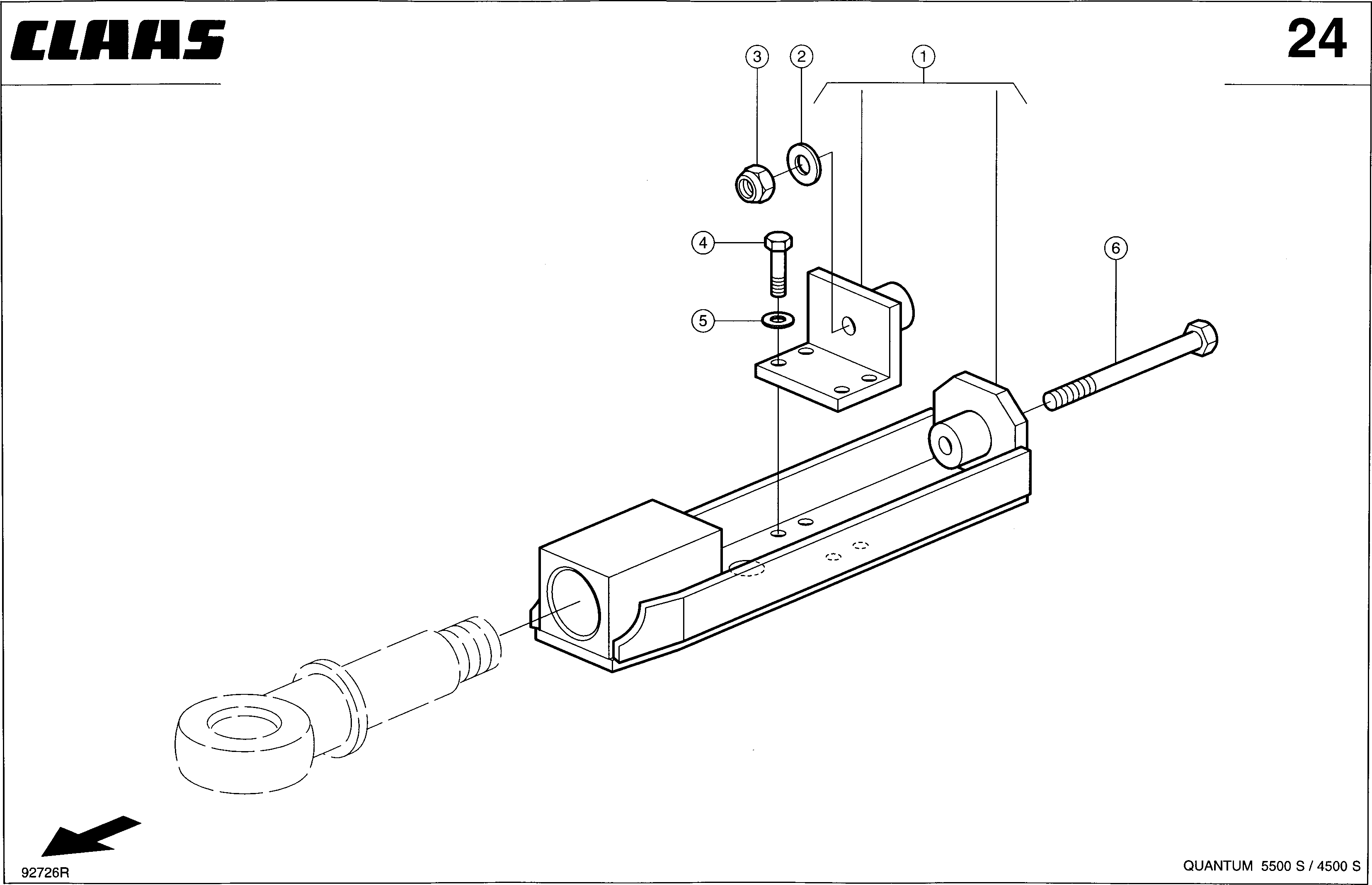 Z6140 037 29e5d8 DRAWBAR LENGTHENING FOR HITCH d1