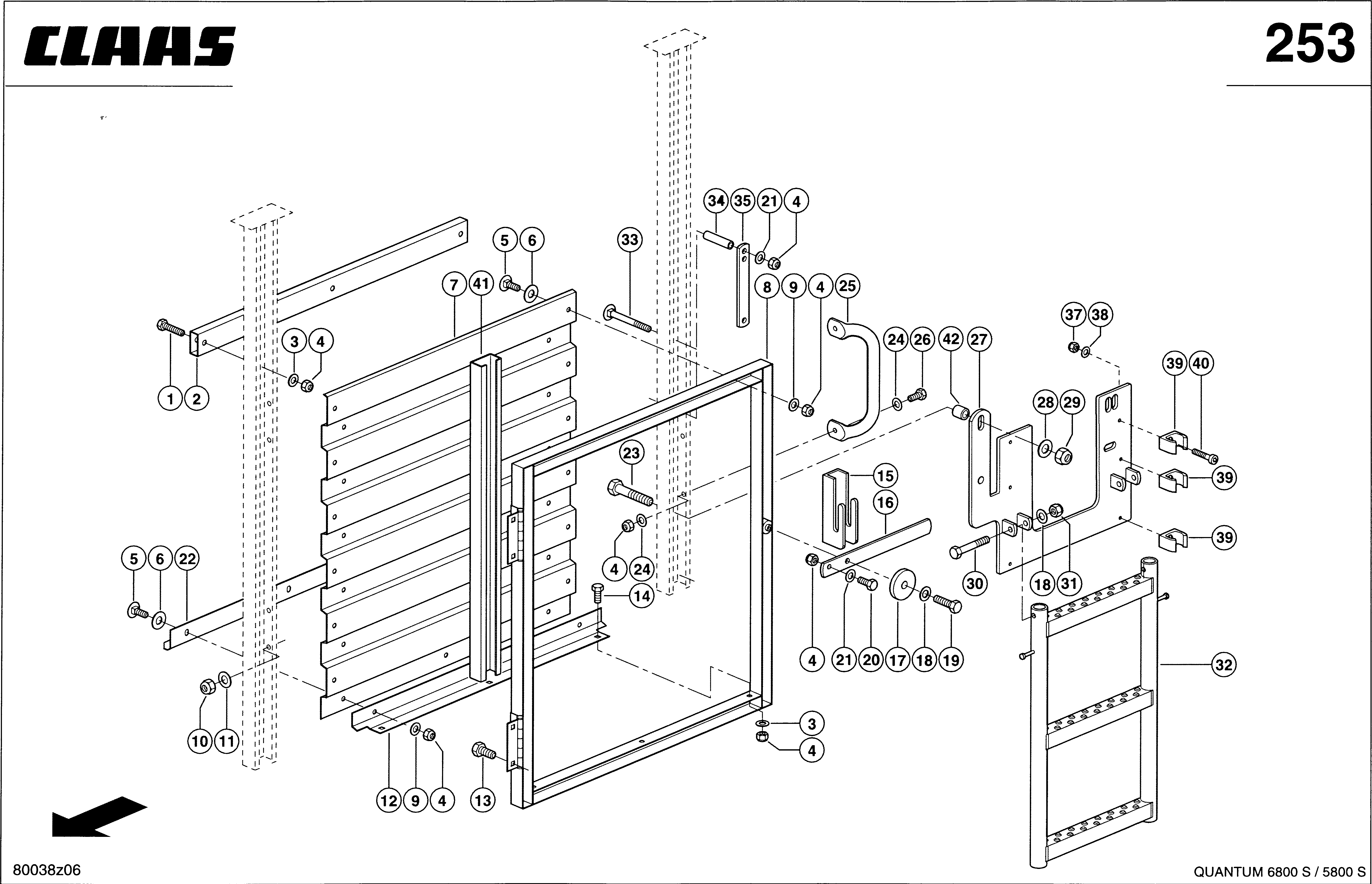 Z614B 015 6d6c4b DOOR FOR LOAD SPACE d1