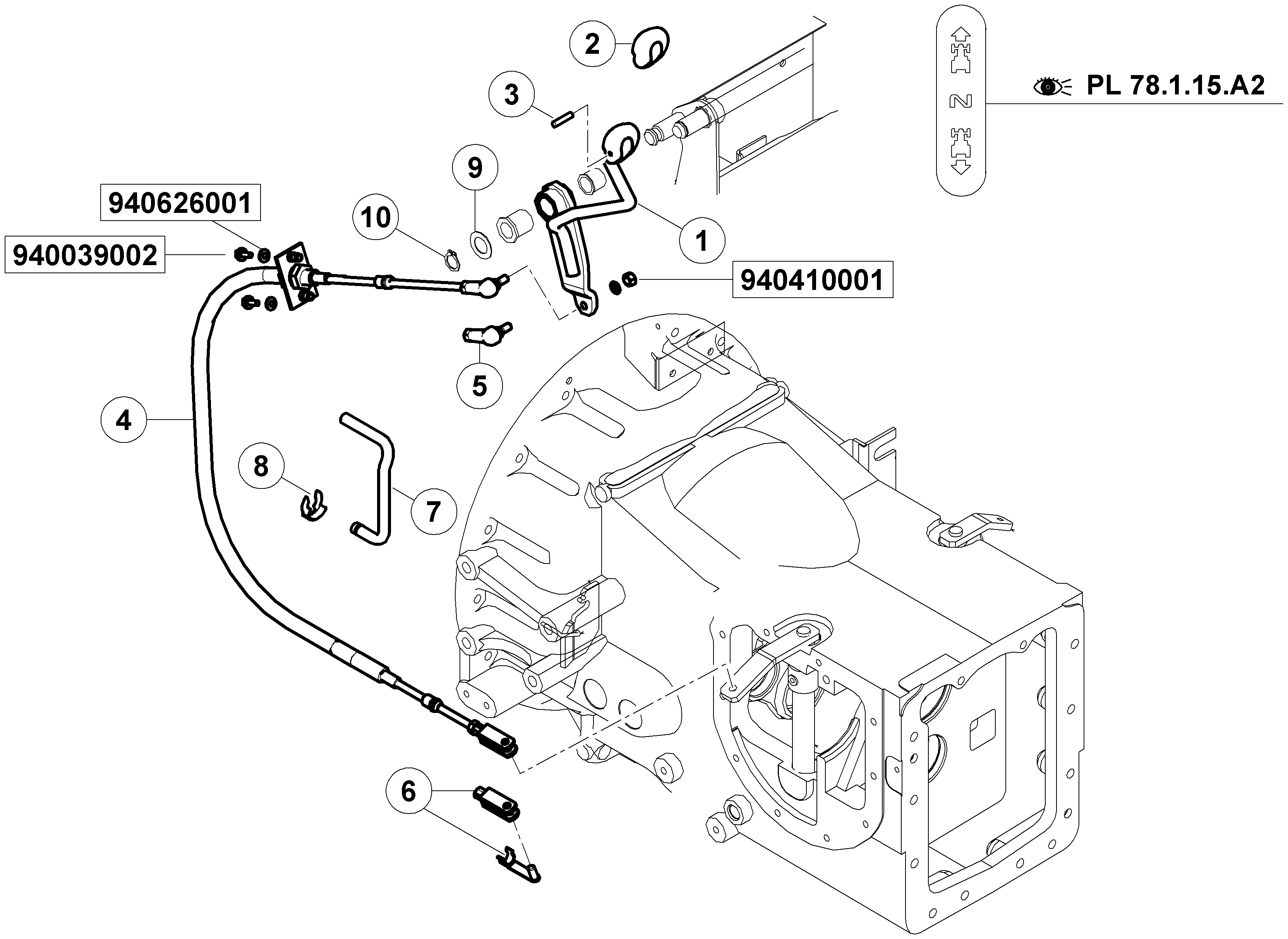 ZT638 057 8d2da7 100 EXTERNAL SWITCHING SHIFTING INTO REVERSE d1